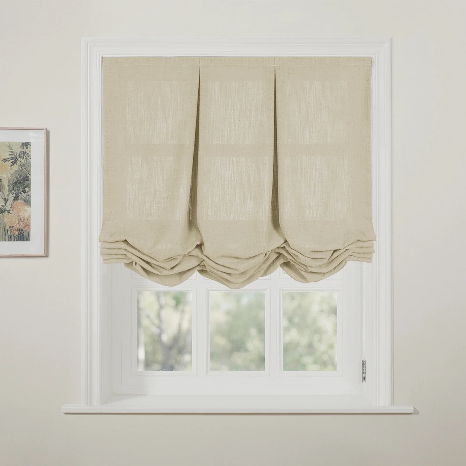 Liz Linen Pleated Balloon Shade Cord Lift - Image 26