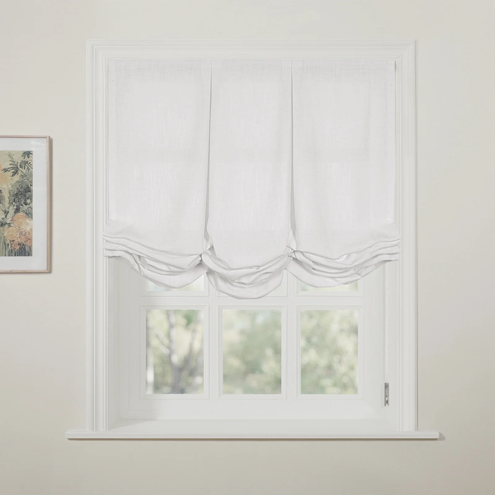 Liz Linen Pleated Balloon Shade Cord Lift - Image 8