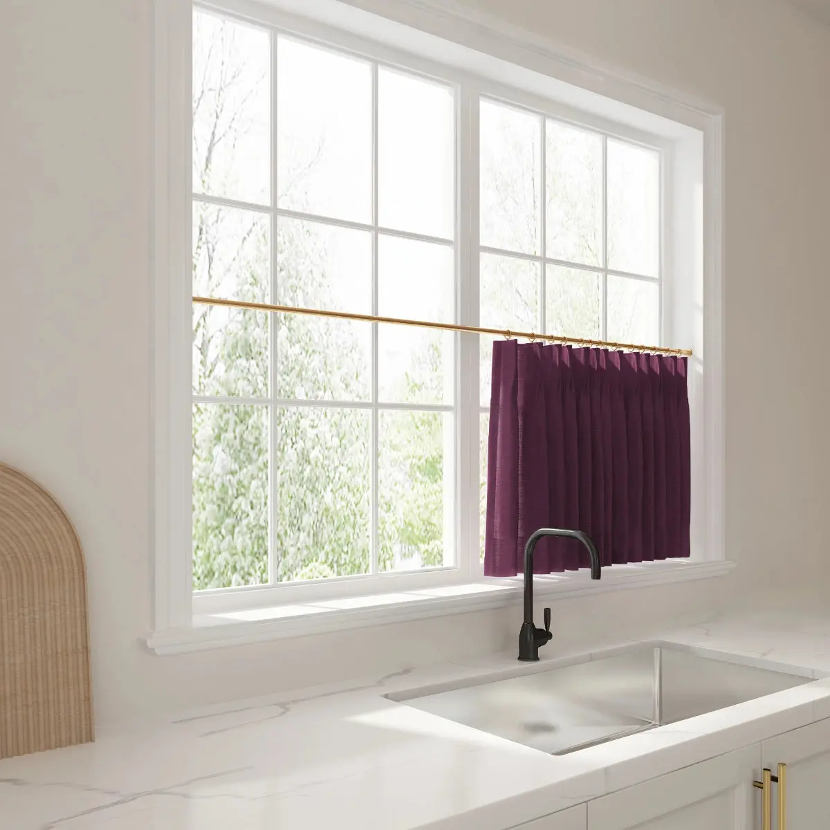 Liz Linen Pleated Cafe Curtains - Image 119