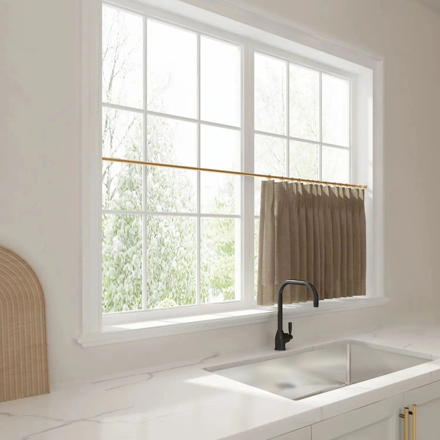 Liz Linen Pleated Cafe Curtains - Image 120