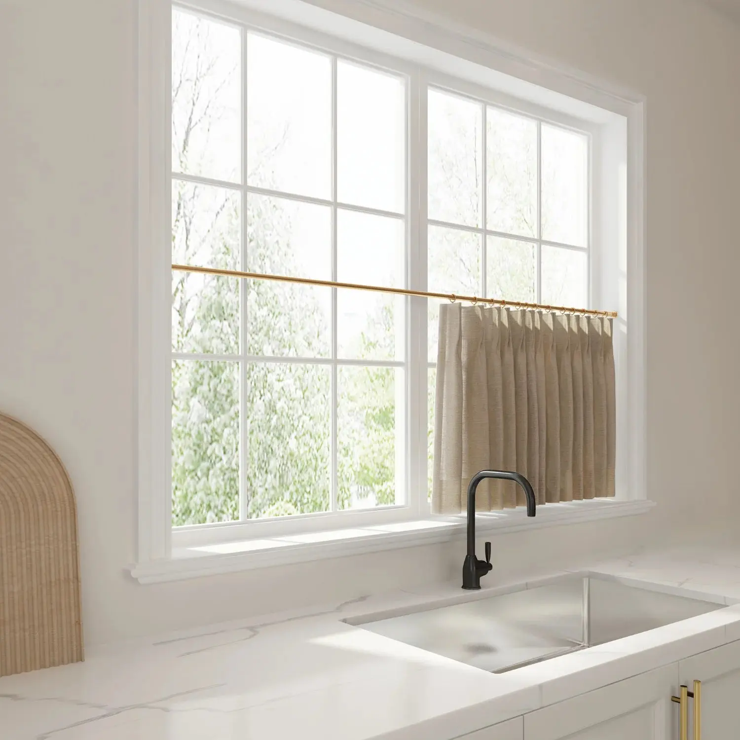 Liz Linen Pleated Cafe Curtains - Image 122