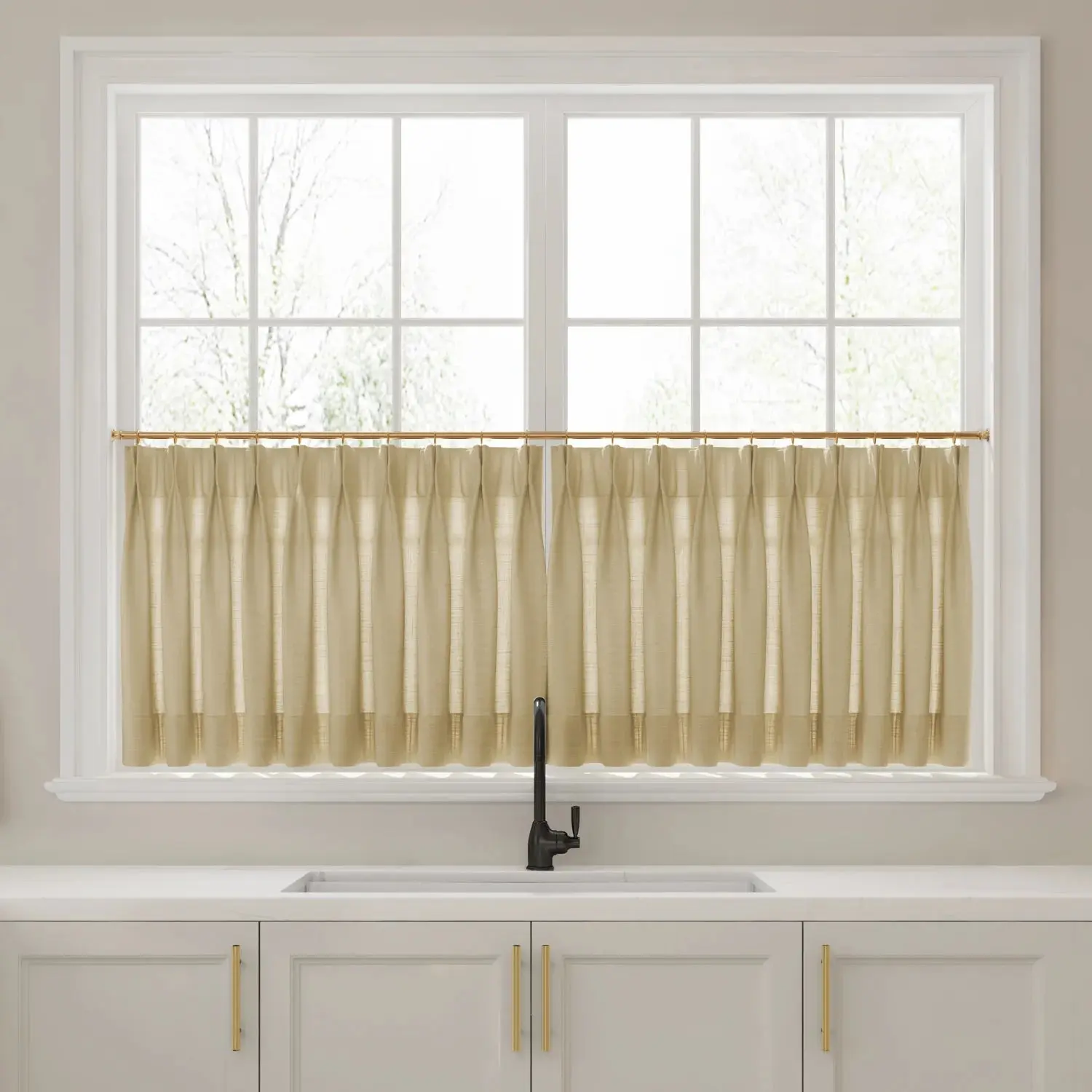 Liz Linen Pleated Cafe Curtains - Image 42