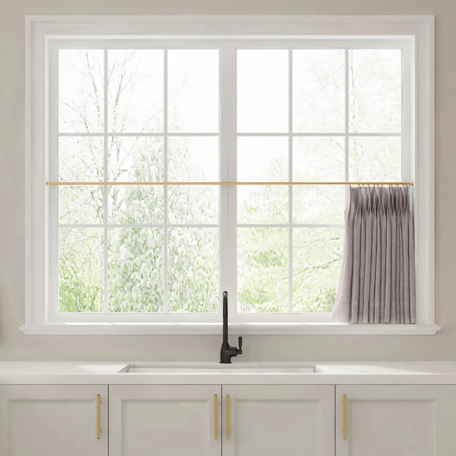 Liz Linen Pleated Cafe Curtains - Image 56