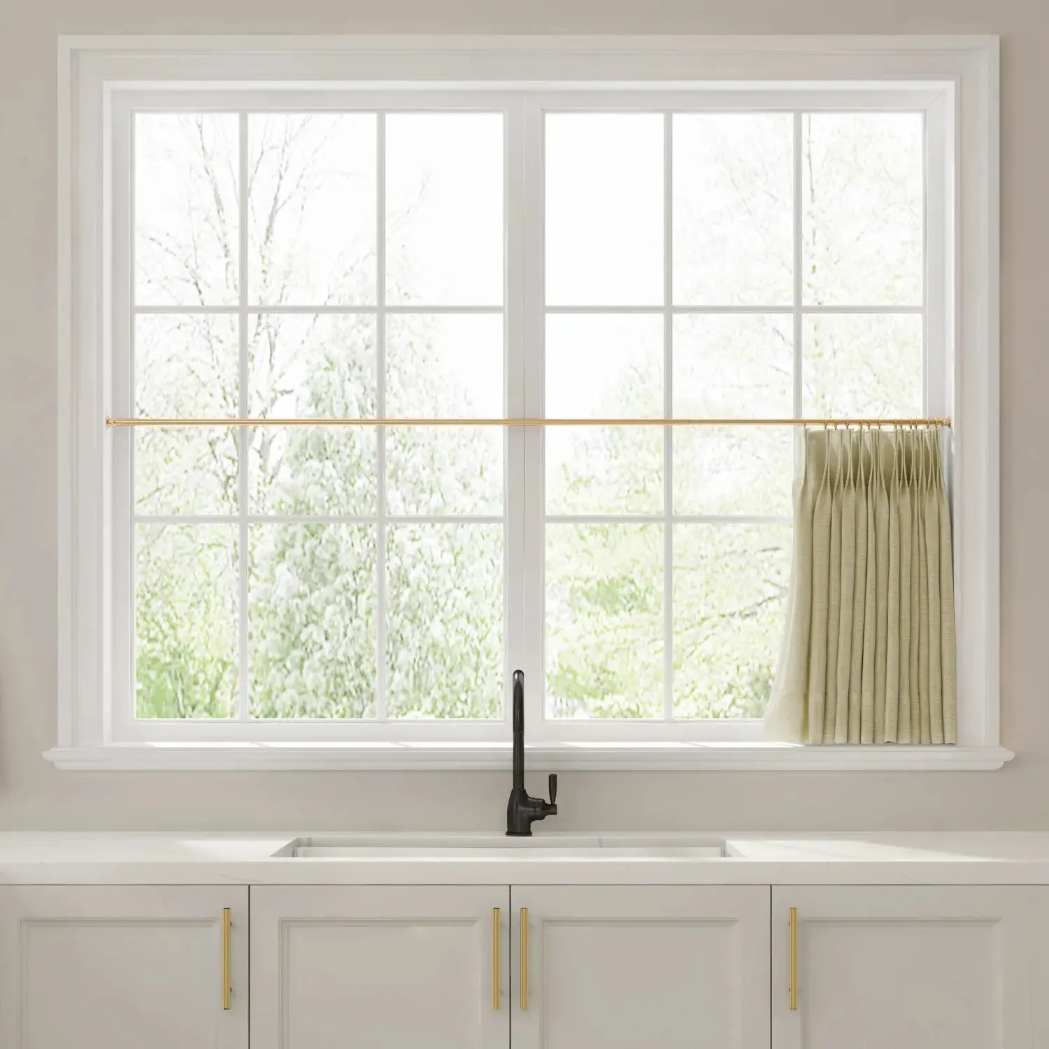 Liz Linen Pleated Cafe Curtains - Image 66