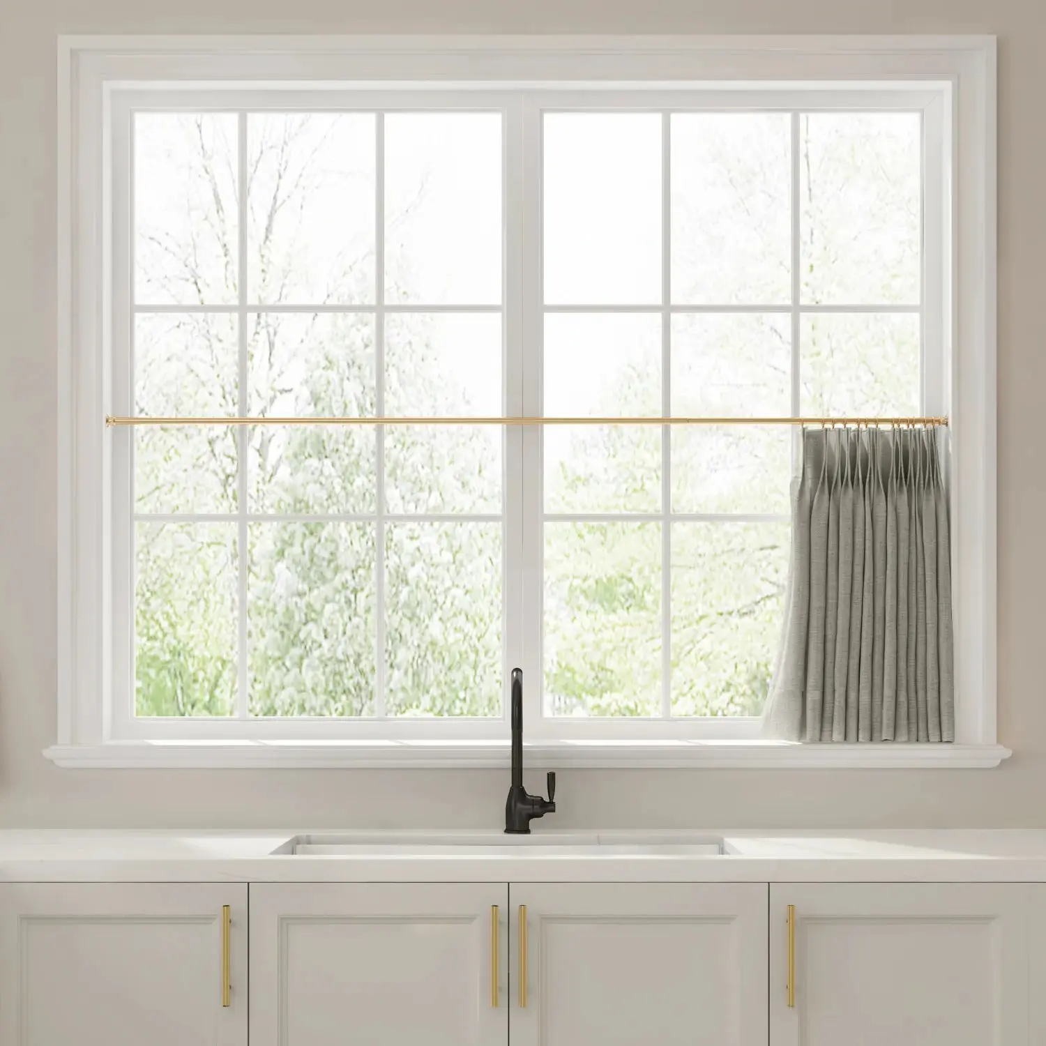 Liz Linen Pleated Cafe Curtains - Image 77