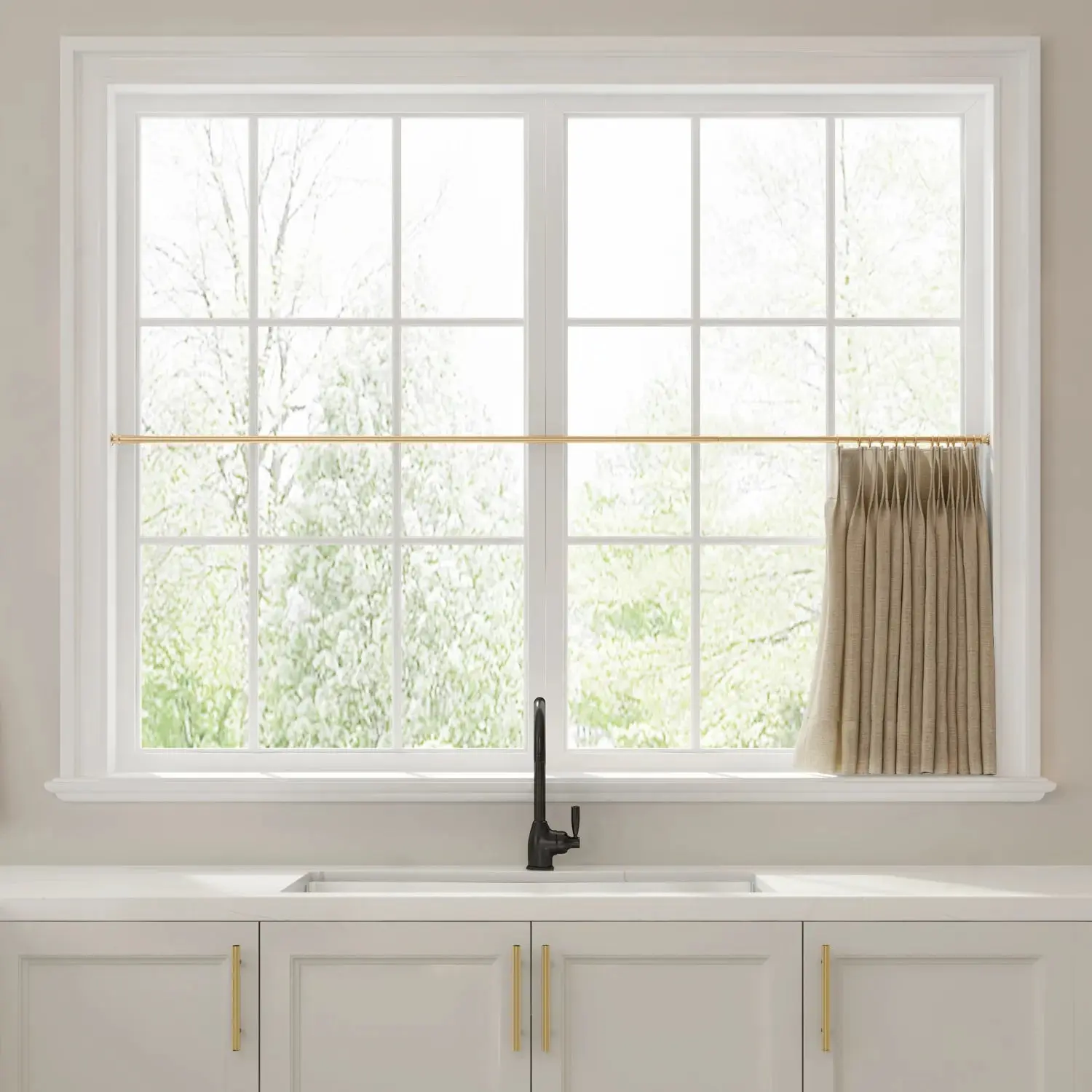 Liz Linen Pleated Cafe Curtains - Image 78