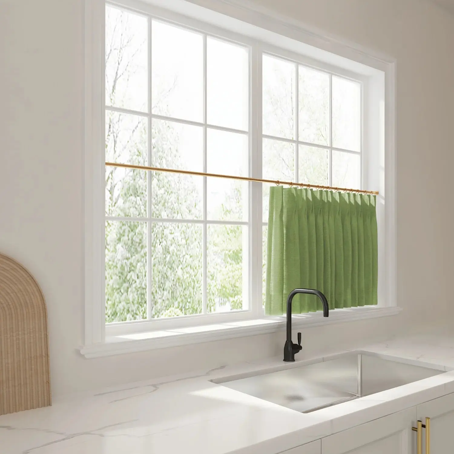 Liz Linen Pleated Cafe Curtains - Image 98