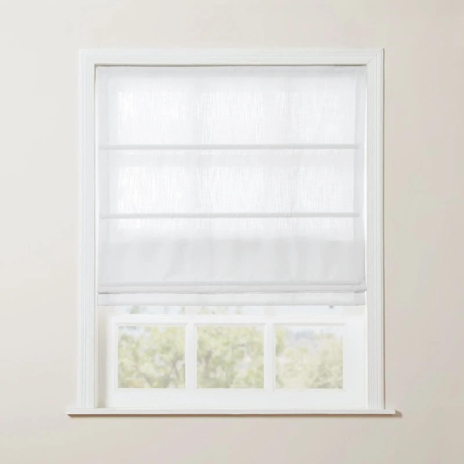 TWOPAGES Liz™ Linen Roman Shade Cordless Plus Size - Image 21