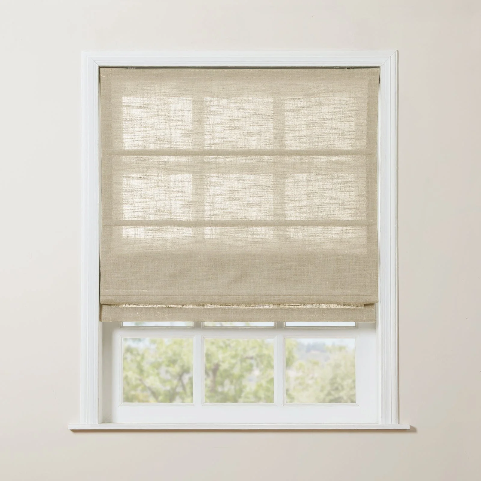 TWOPAGES Liz™ Linen Roman Shade Cordless Plus Size - Image 27
