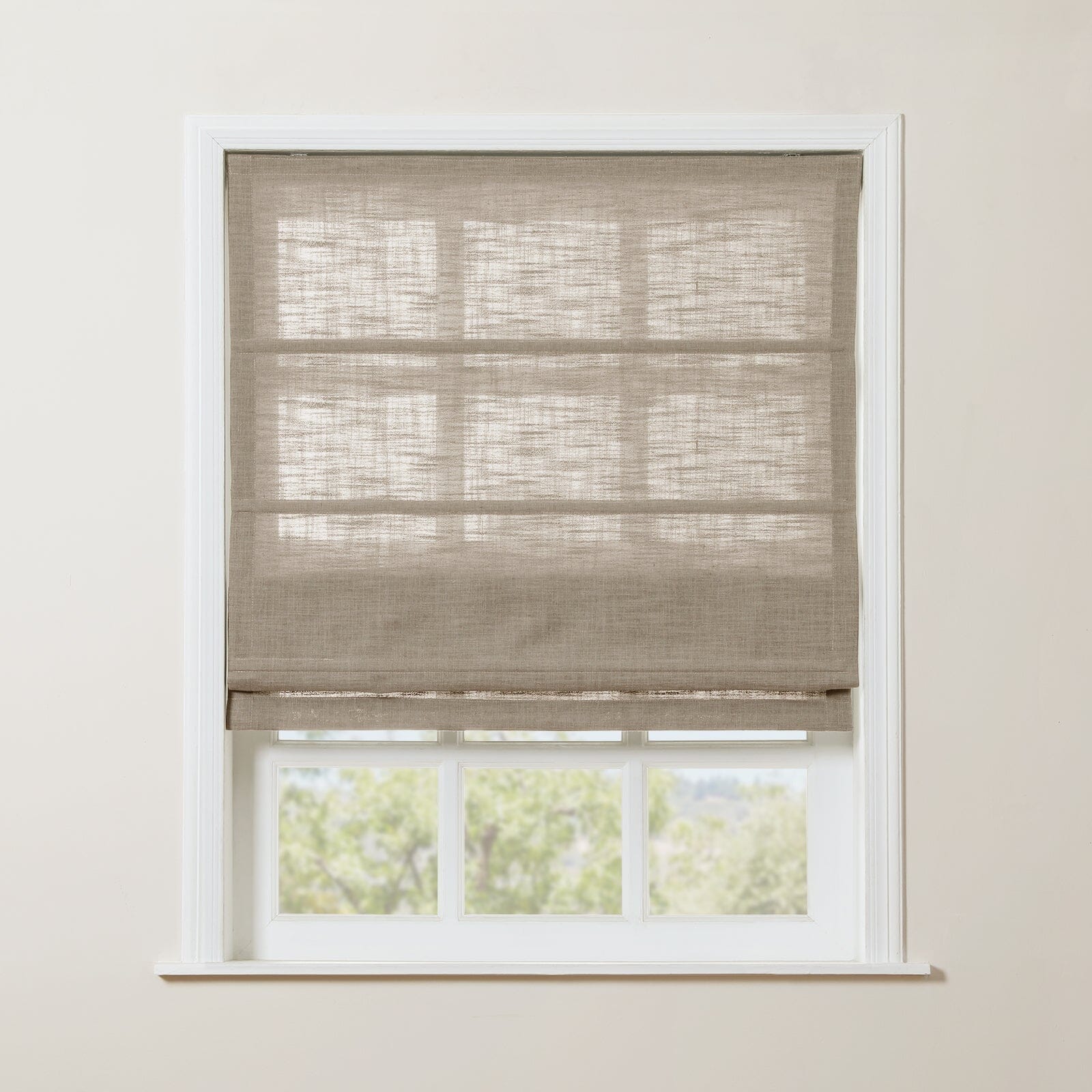 TWOPAGES Liz™ Linen Roman Shade Cordless Plus Size - Image 29