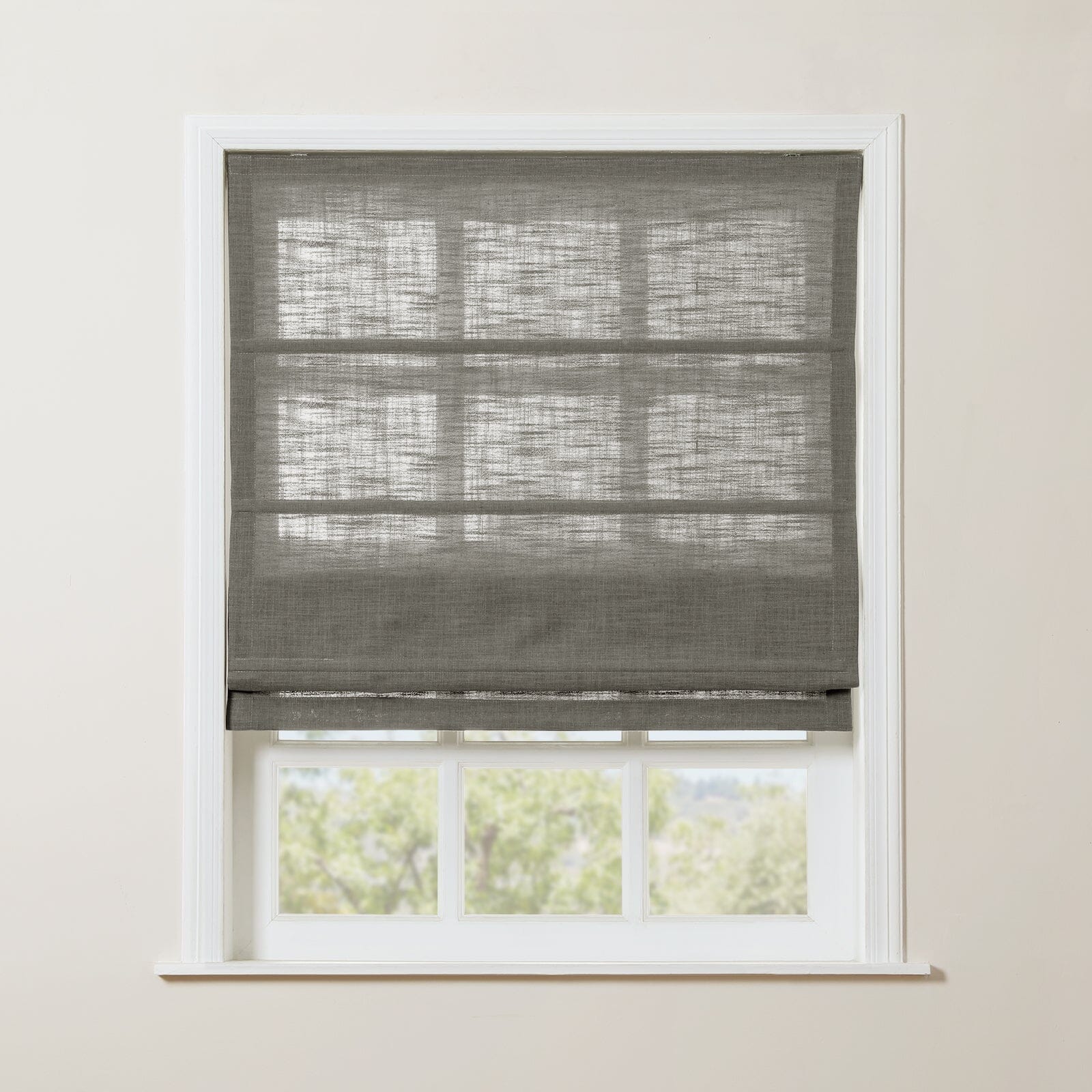 TWOPAGES Liz™ Linen Roman Shade Cordless Plus Size - Image 38