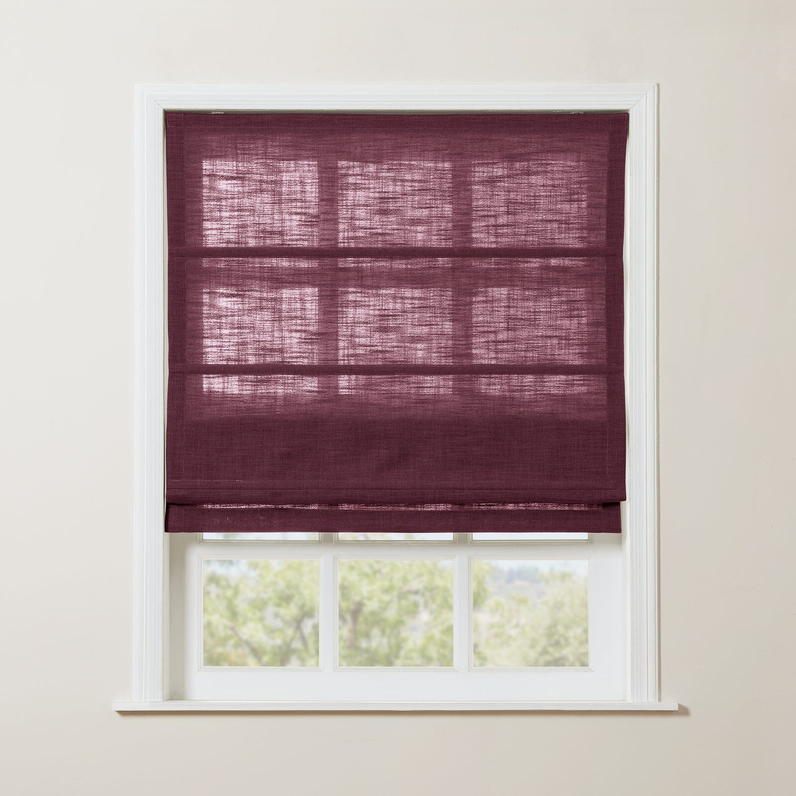 TWOPAGES Liz™ Linen Roman Shade Cordless Plus Size - Image 45