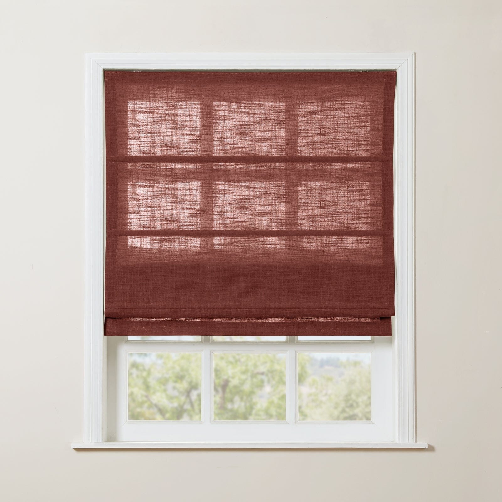 TWOPAGES Liz™ Linen Roman Shade Cordless Plus Size - Image 48