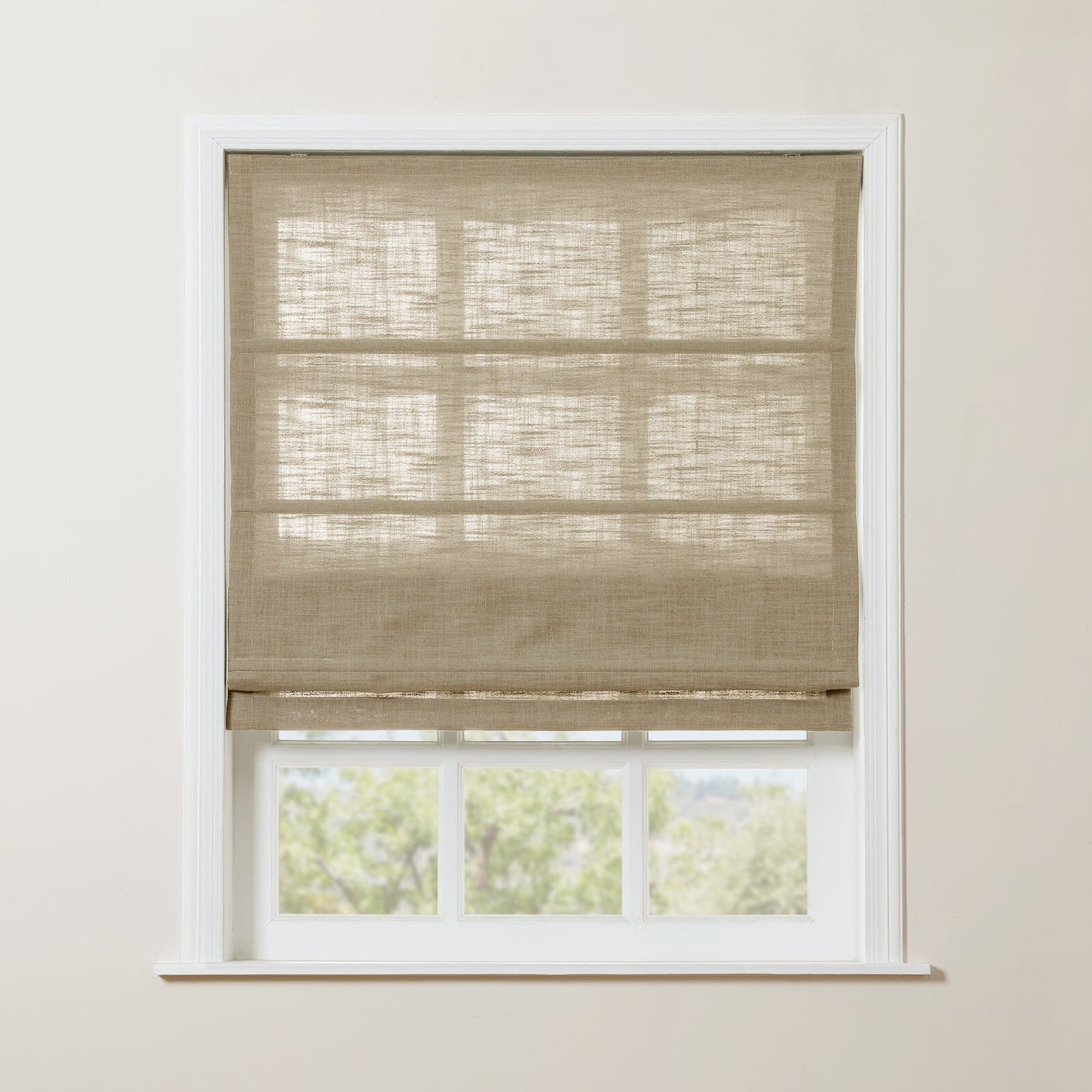 TWOPAGES Liz™ Linen Roman Shade Cordless Plus Size - Image 50