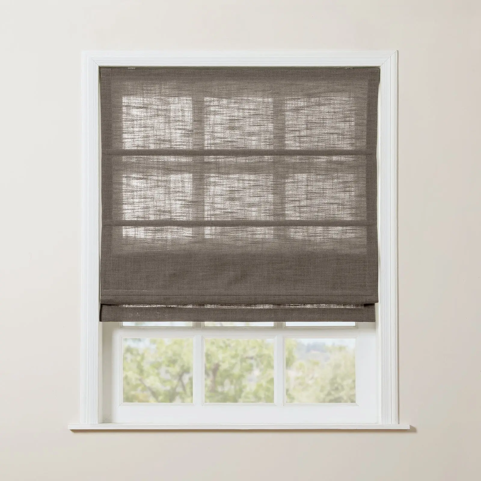 Liz Linen Blend Roman Shade Cordless - Wooden Headrail - Image 21