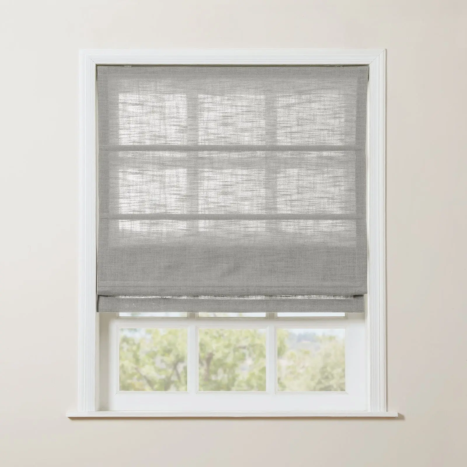 Liz Linen Blend Roman Shade Cordless - Wooden Headrail - Image 30