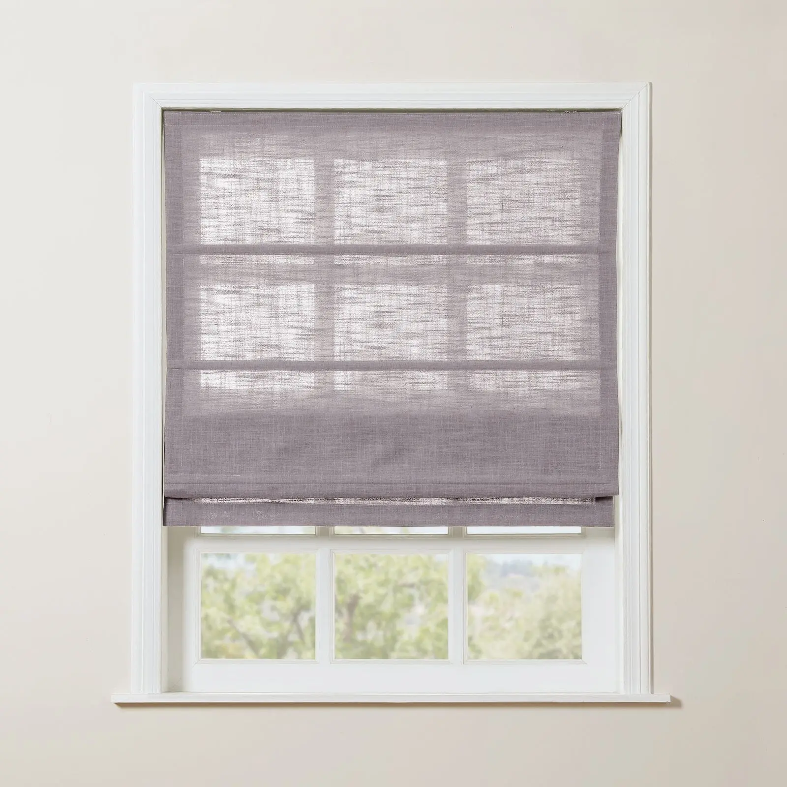 Liz Linen Blend Roman Shade Cordless - Wooden Headrail - Image 32