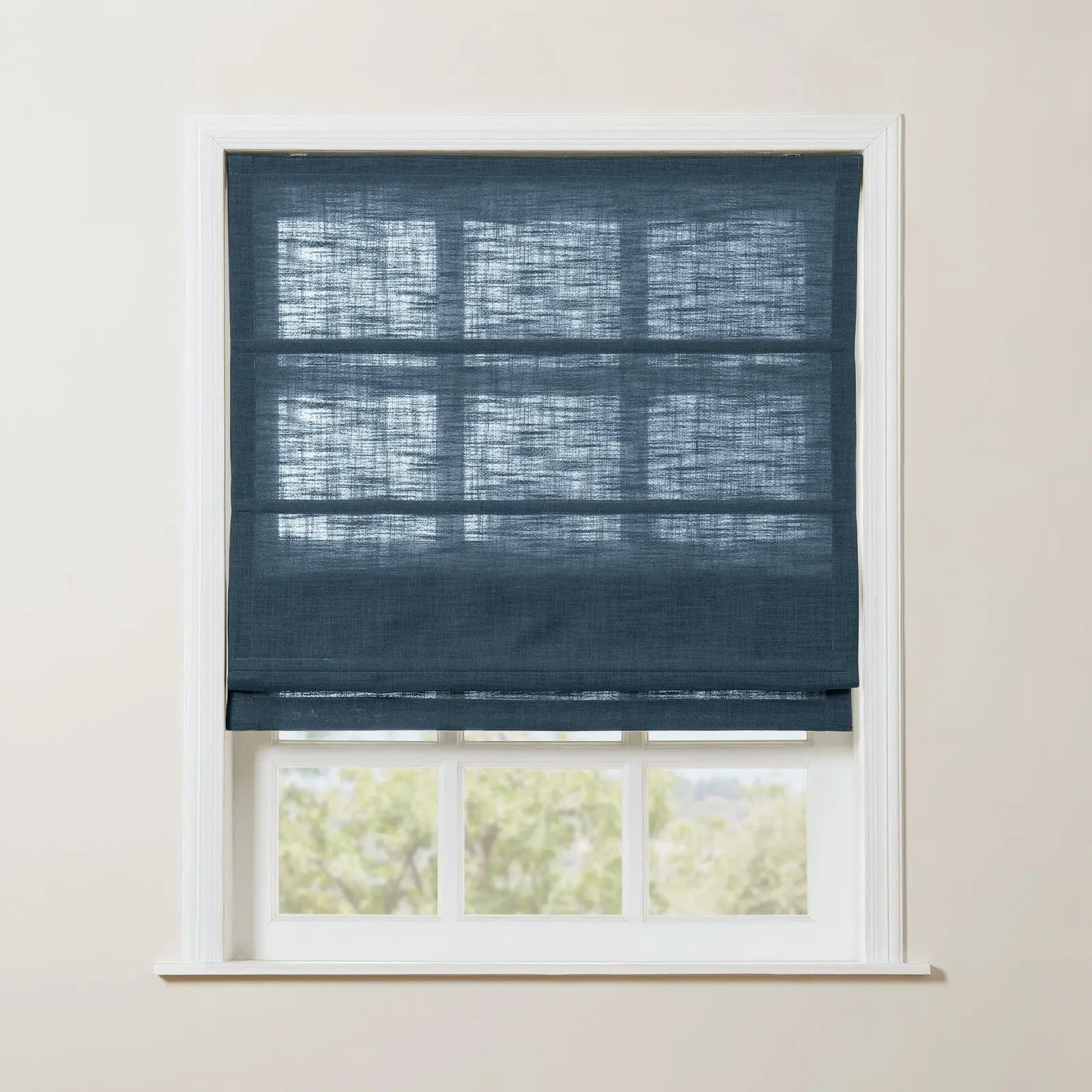 Liz Linen Blend Roman Shade Cordless - Wooden Headrail - Image 47