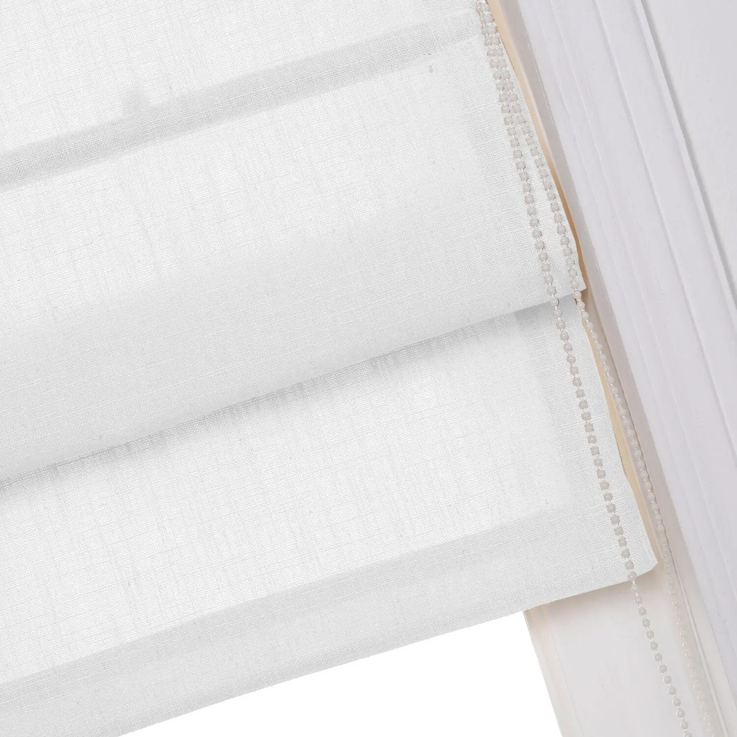 Liz Linen Window Roman Shades Loop Cord Lift - Image 20