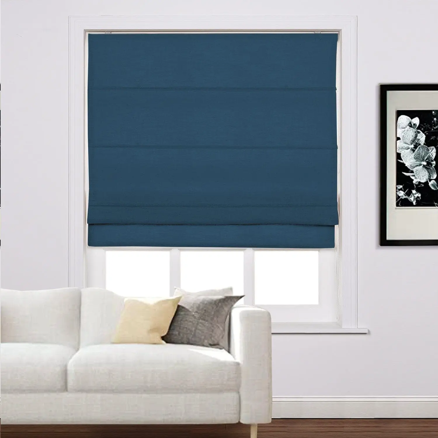 Liz Linen Window Roman Shades Loop Cord Lift - Image 44