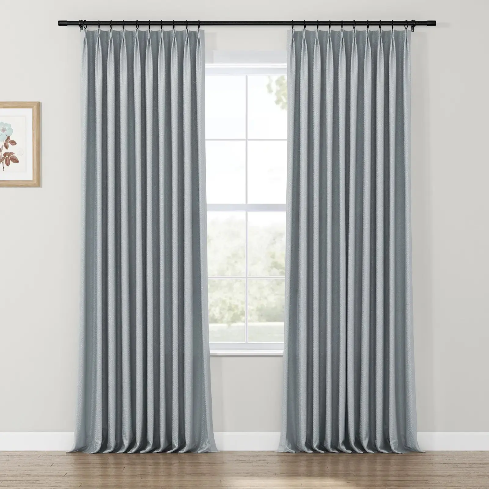 Lydia Herringbone Jacquard Curtain Pleated - Serie A - Image 12