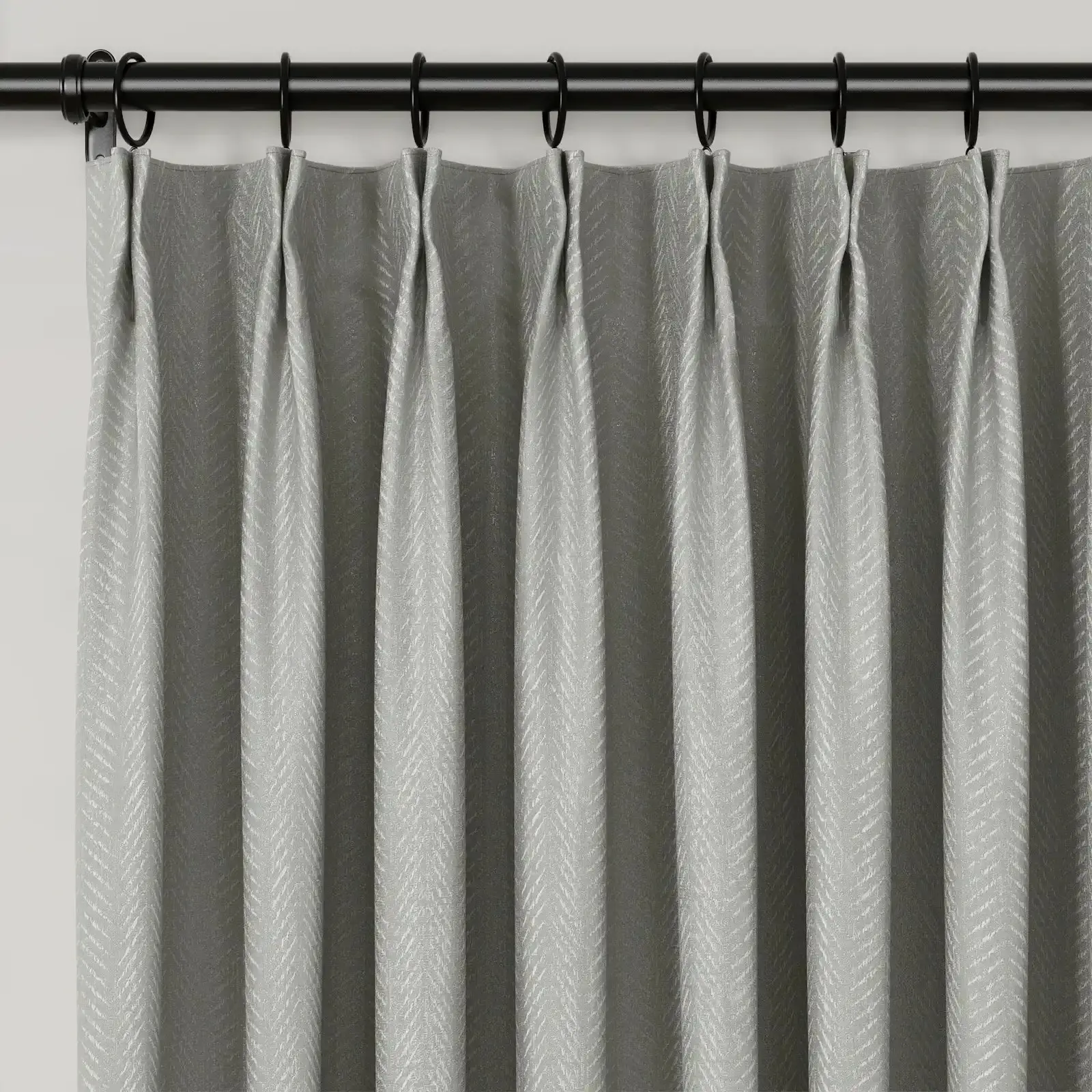 Lydia Herringbone Jacquard Curtain Pleated - Serie A - Image 8