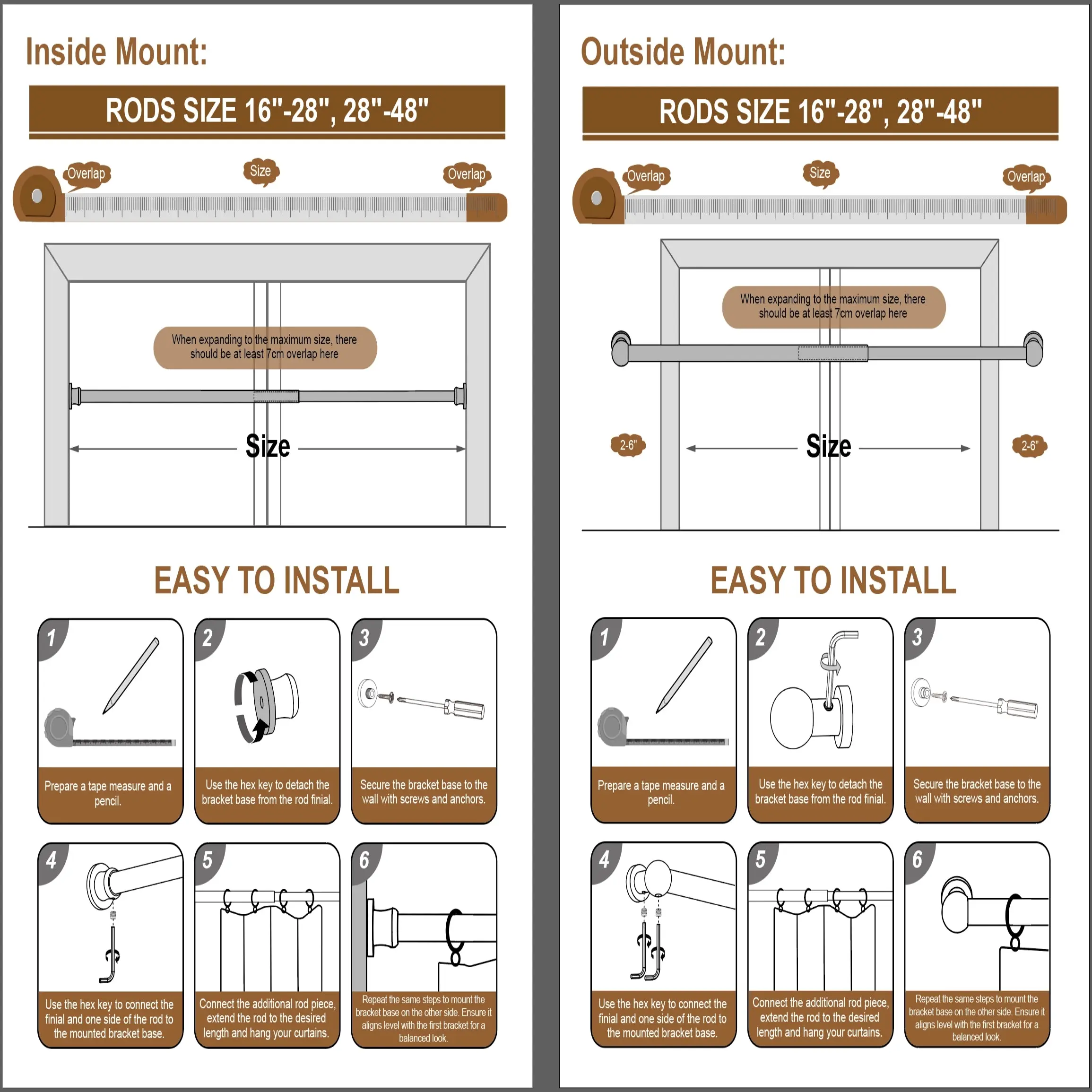 Milo Cafe Curtain Rods with Rings - Image 13