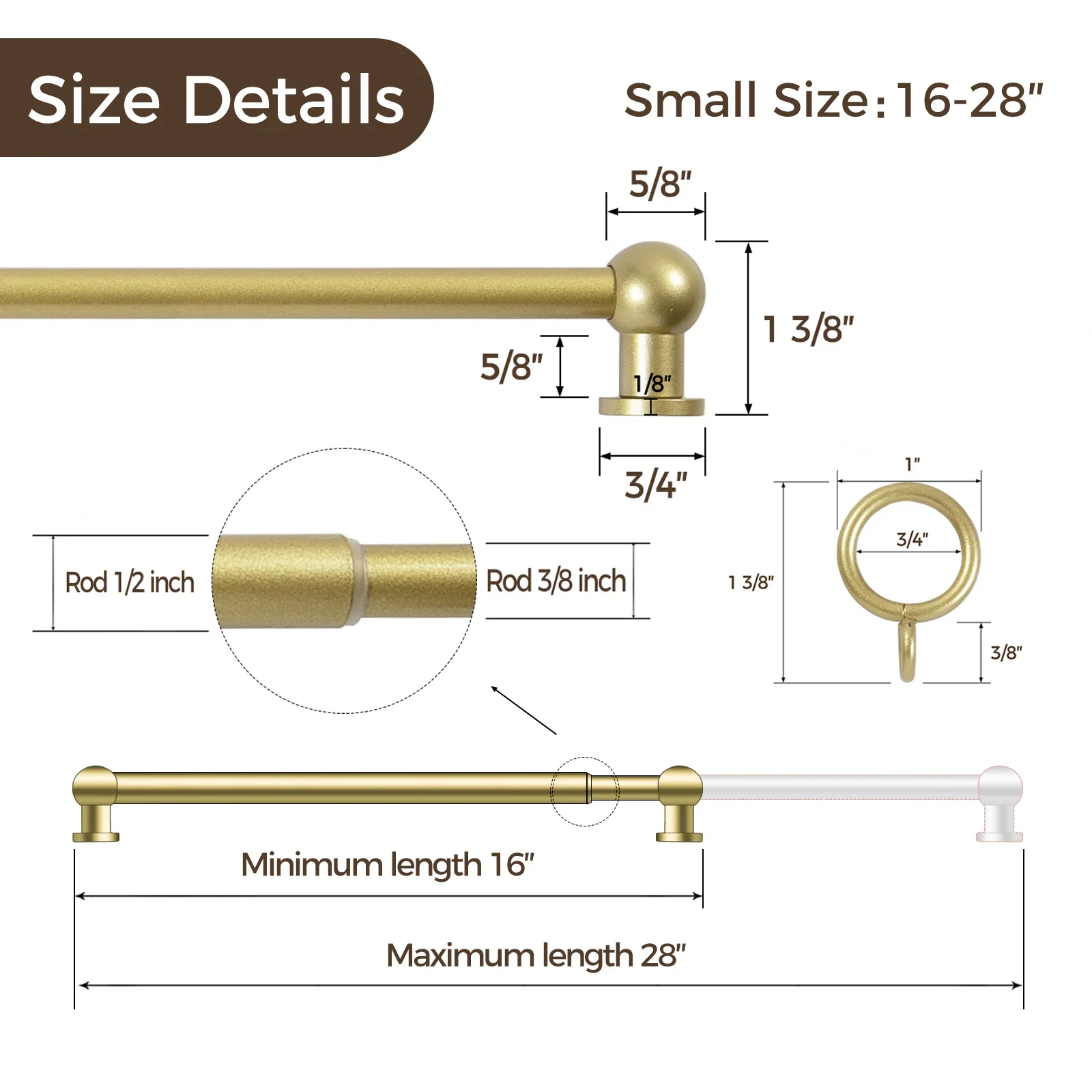 Milo Cafe Curtain Rods with Rings - Image 21