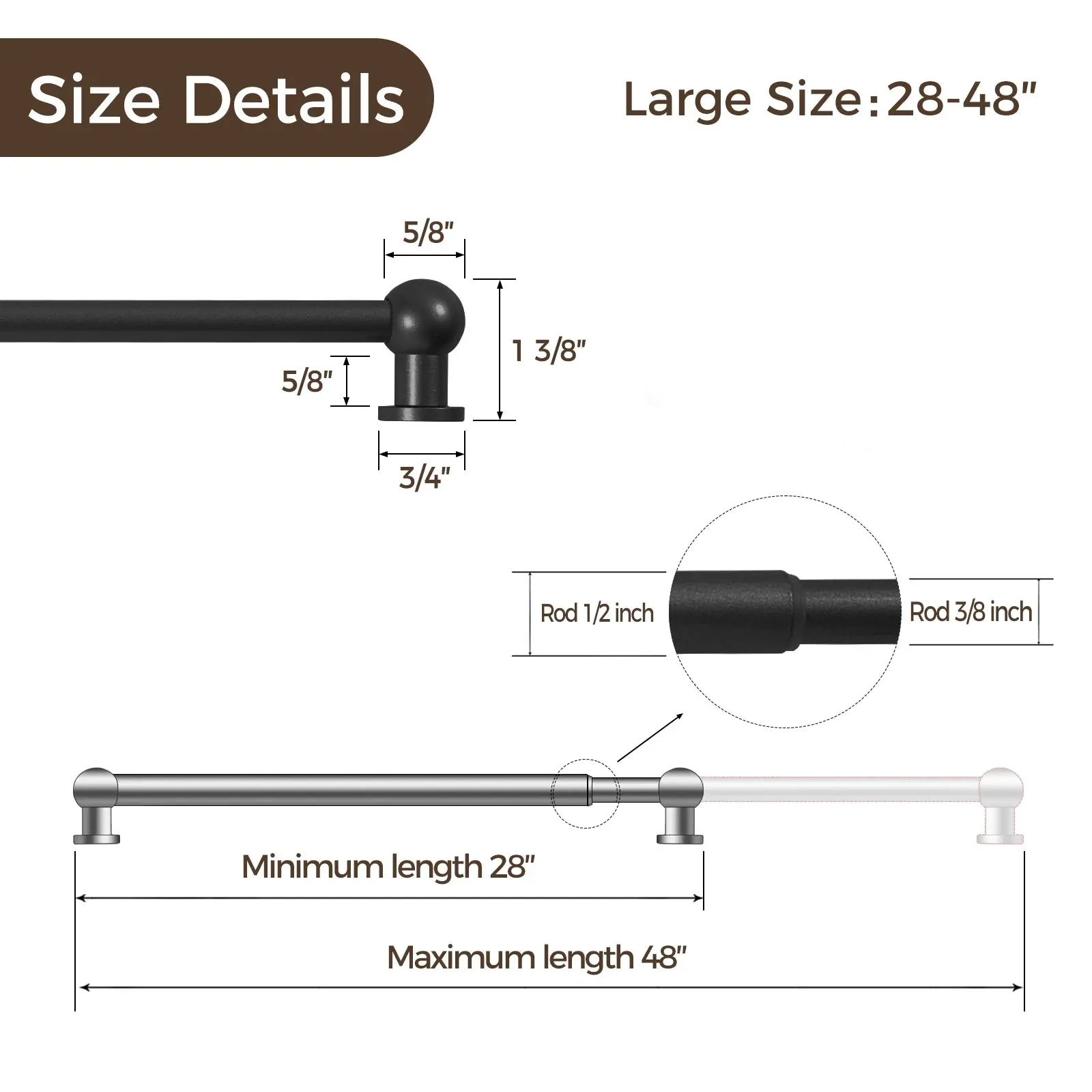 Milo Cafe Curtain Rods with Rings - Image 23