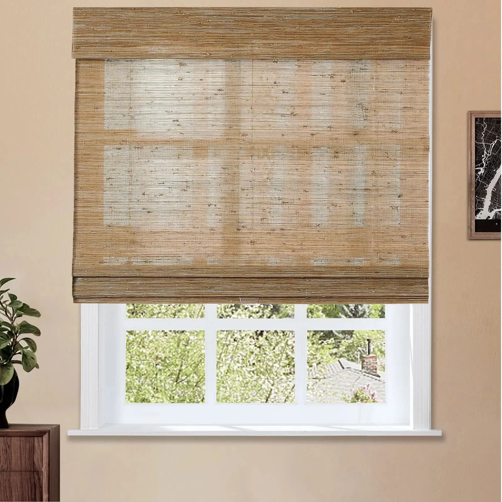 Lay Natural Jute Bamboo Woven Shade - Bark - Image 23