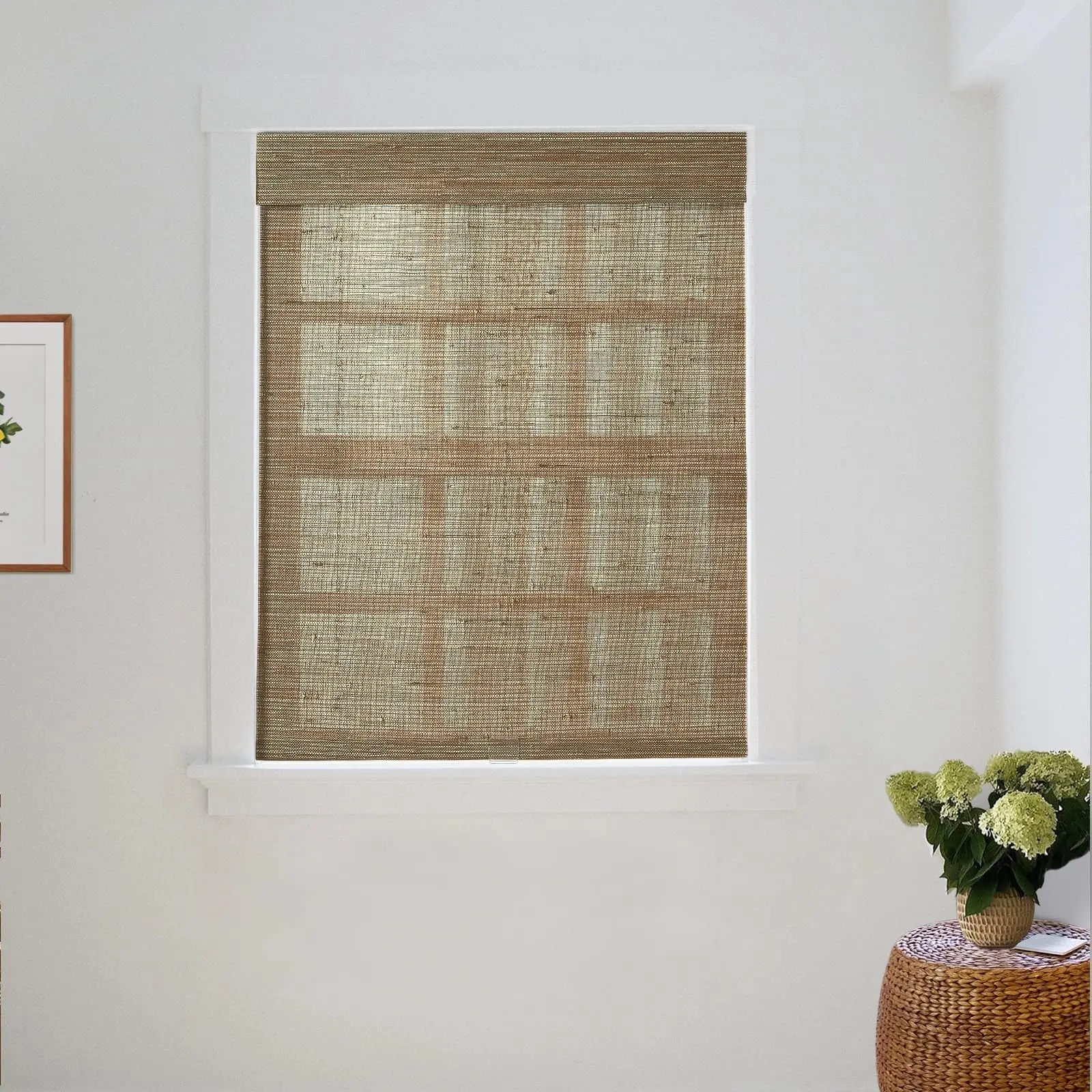 Lay Natural Ramie Bamboo Woven Shade - Brown - Image 10