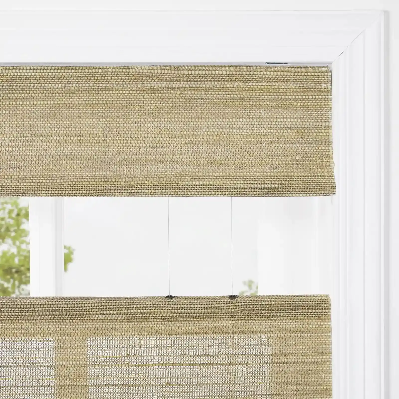 Lay Natural Ramie Top Down Bottom Up Woven Wood Shade Cordless - Coconut - Image 10