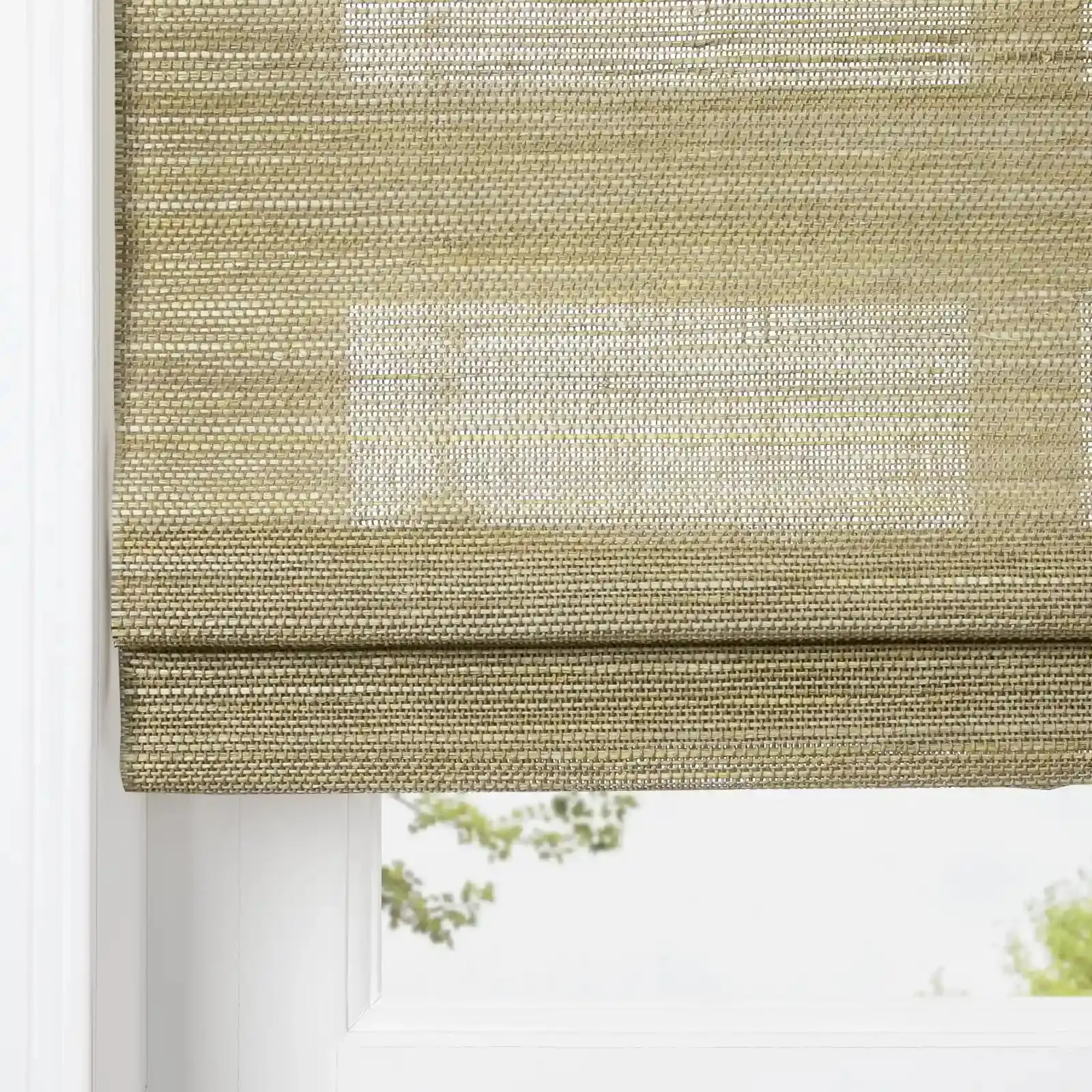 Lay Natural Ramie Top Down Bottom Up Woven Wood Shade Cordless - Coconut - Image 11