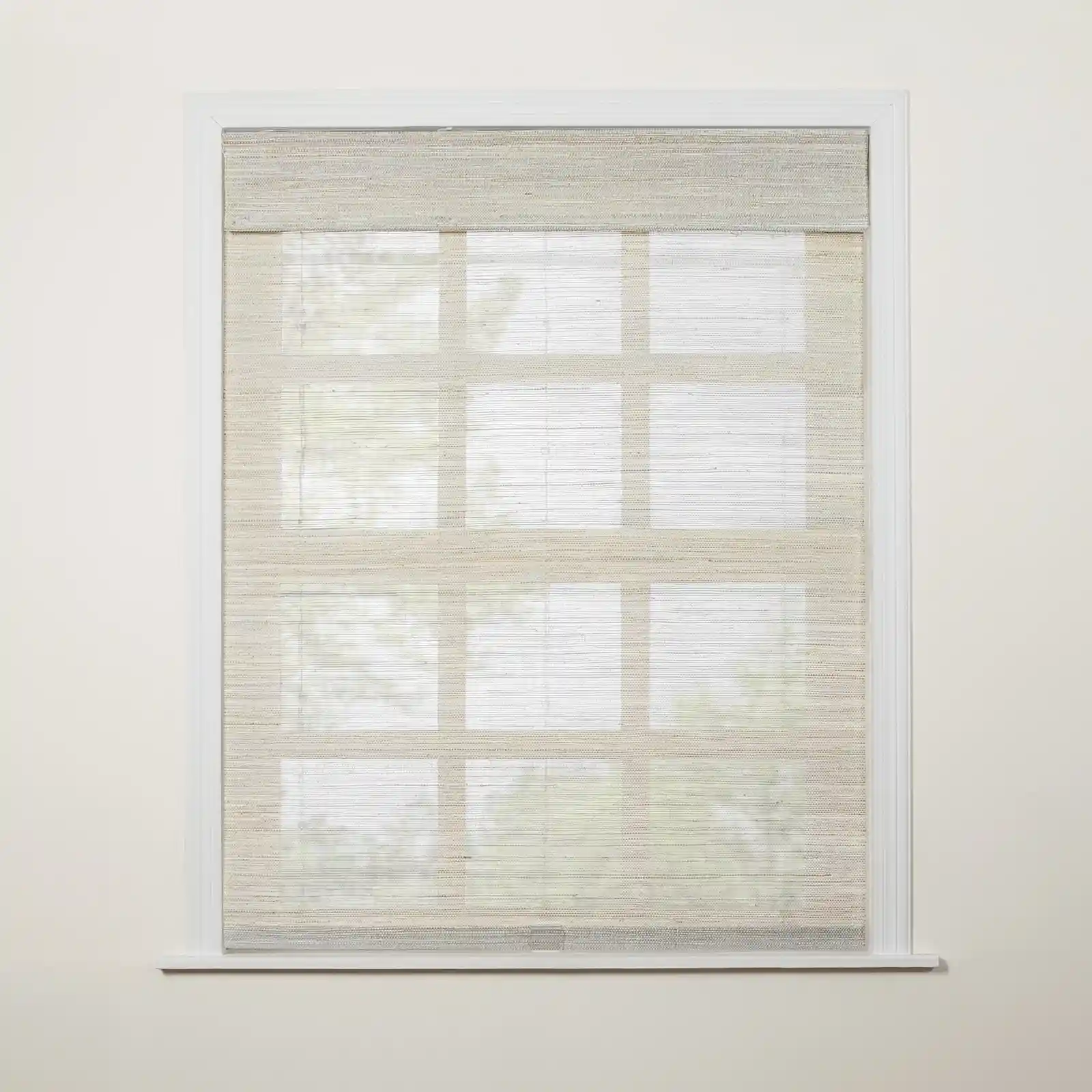 Lay Natural Ramie Top Down Bottom Up Woven Wood Shade Cordless - Wall White - Image 8