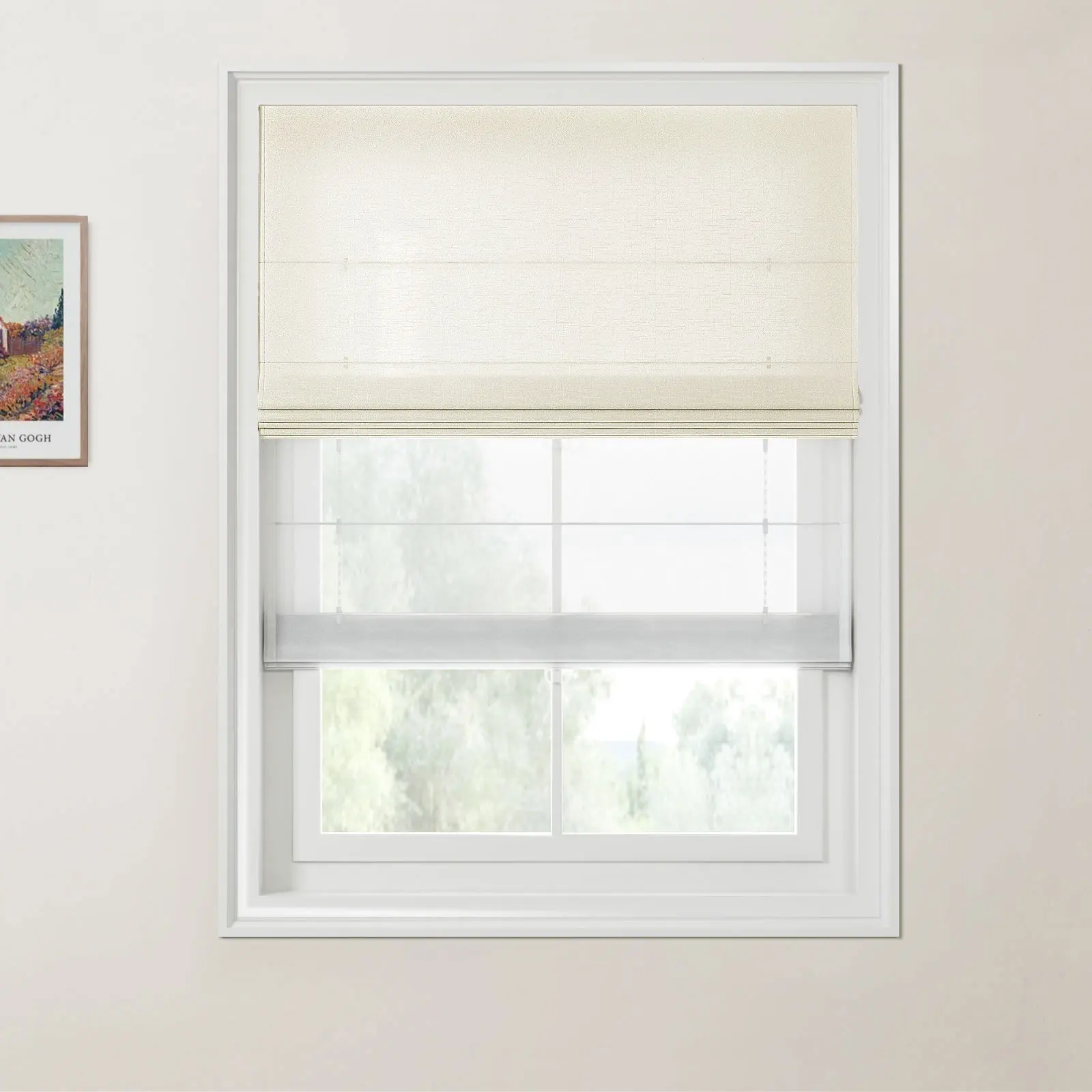 Patti Linen Day Night Roman Shade Cordless - Image 14