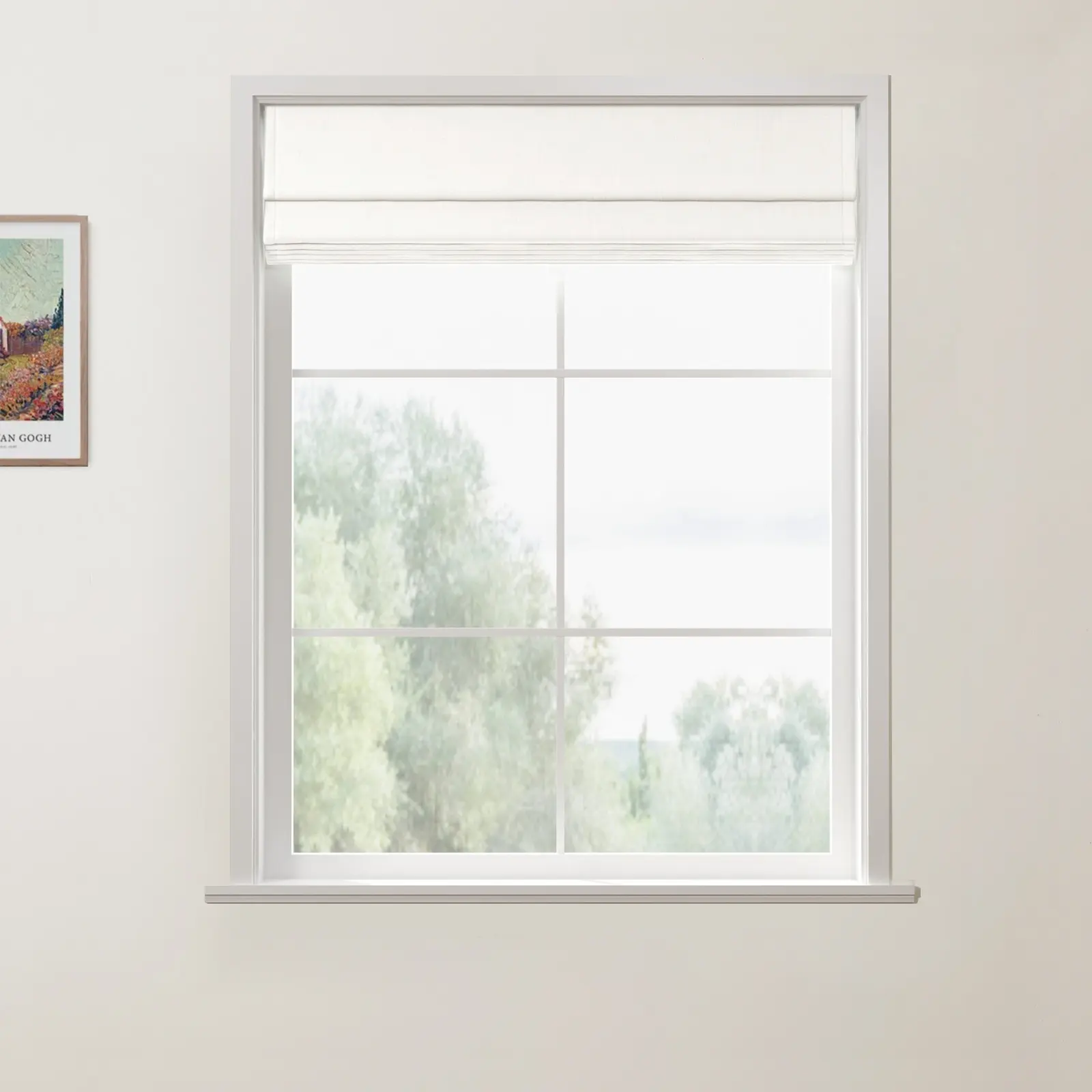Patti Linen Deco Fold Roman Shade Cordless - Image 12