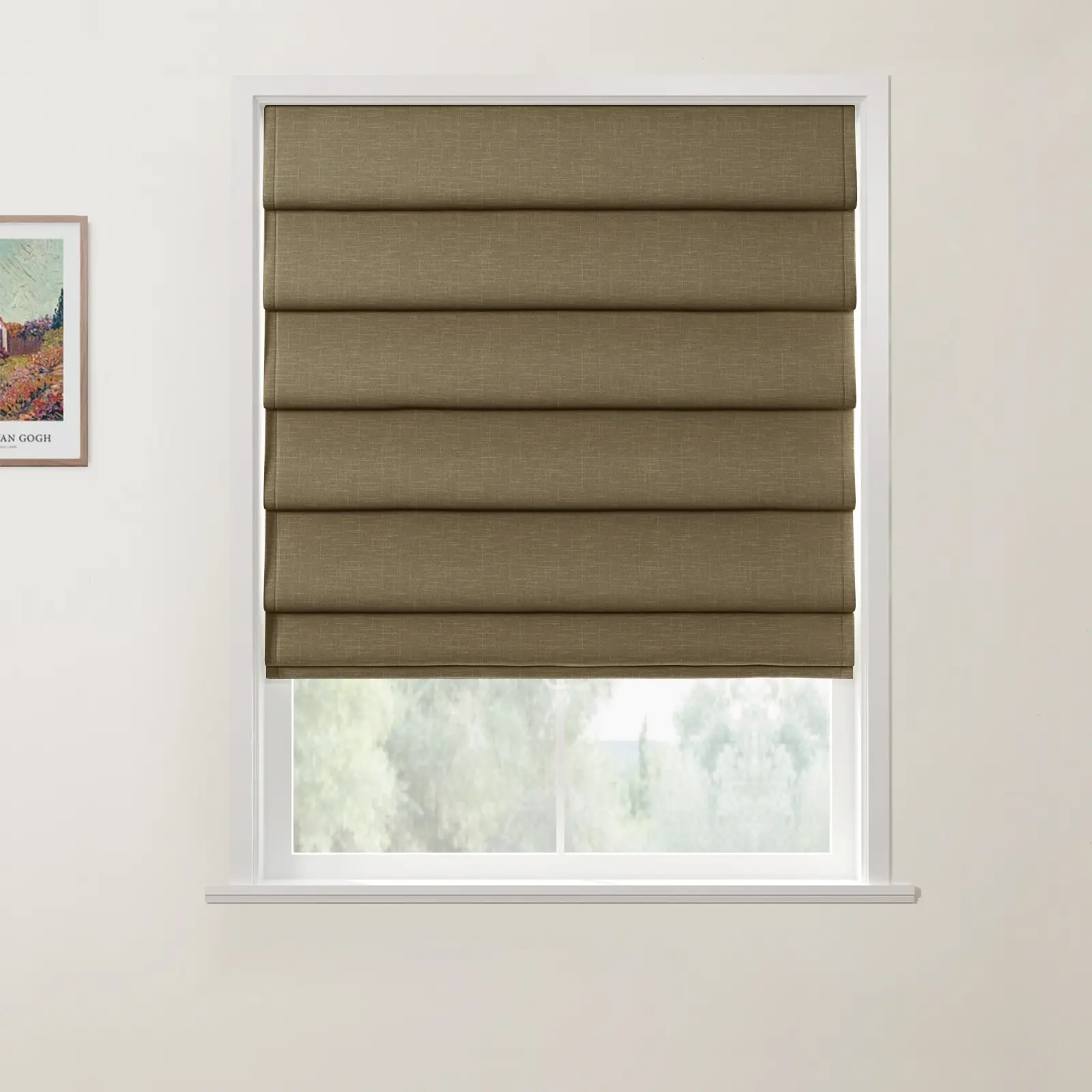 Patti Linen Deco Fold Roman Shade Cordless - Image 20