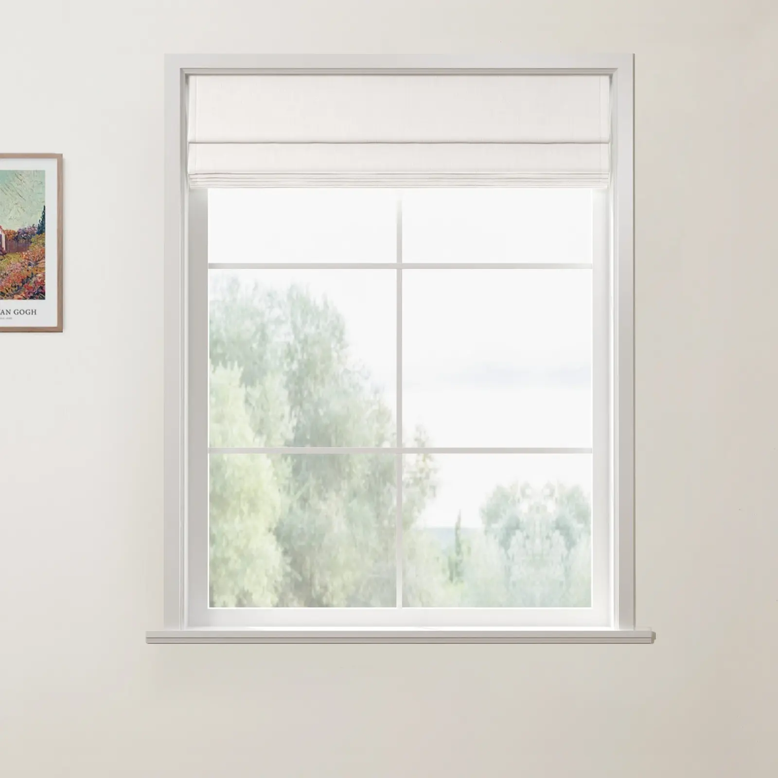 Patti Linen Deco Fold Roman Shade Cordless - Image 24