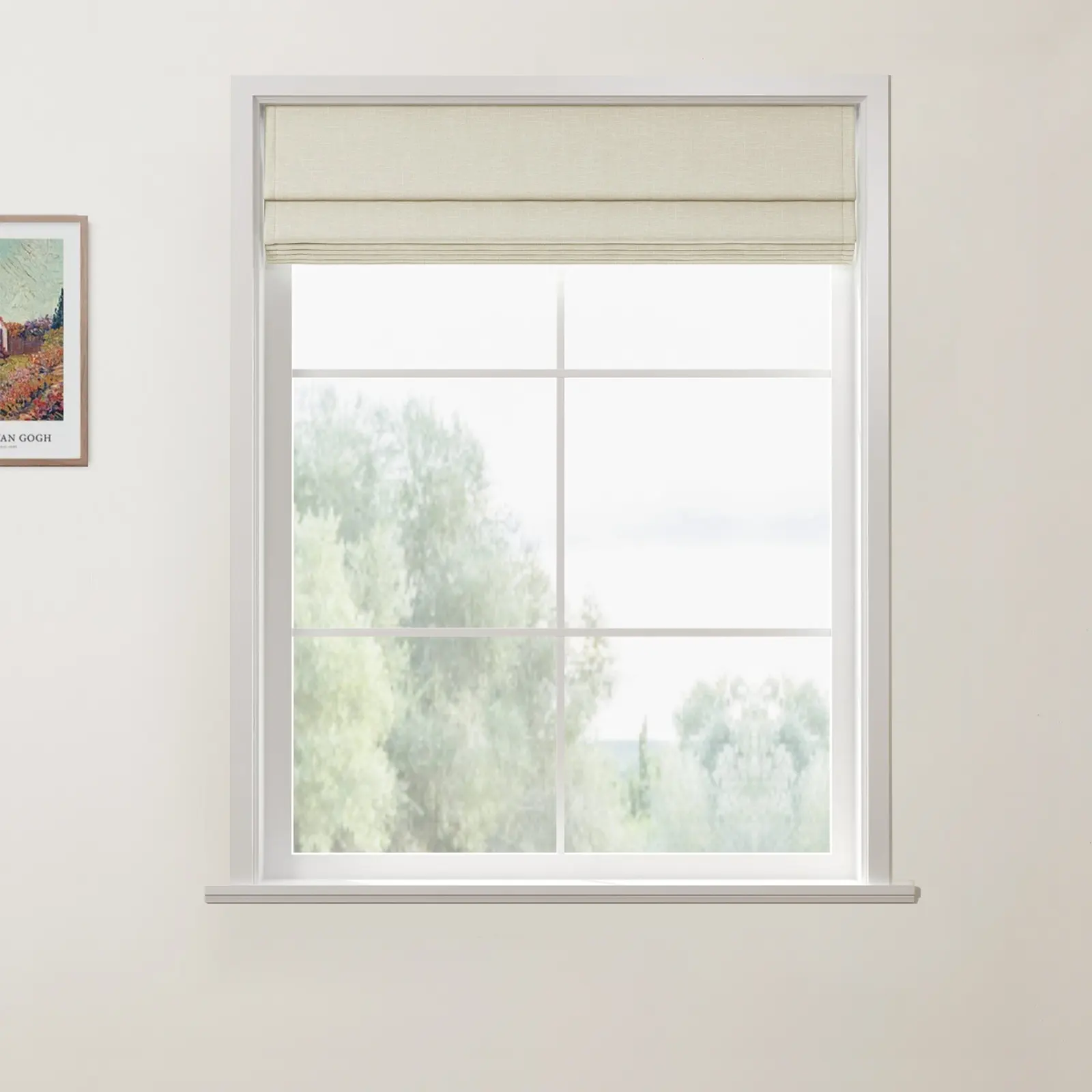 Patti Linen Deco Fold Roman Shade Cordless - Image 27