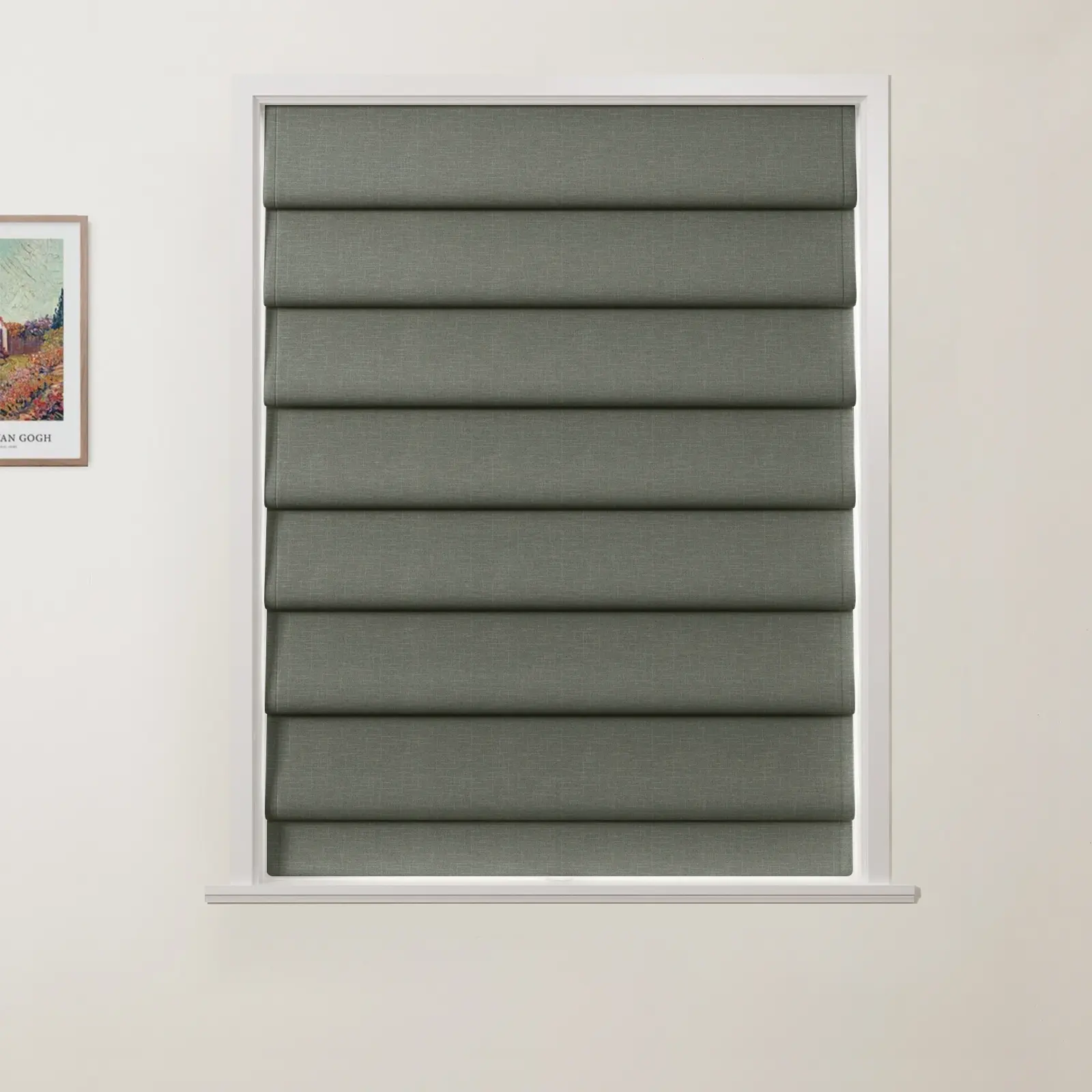 Patti Linen Deco Fold Roman Shade Cordless - Image 32