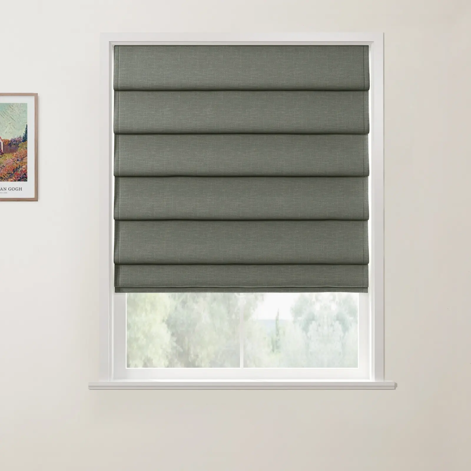 Patti Linen Deco Fold Roman Shade Cordless - Image 33