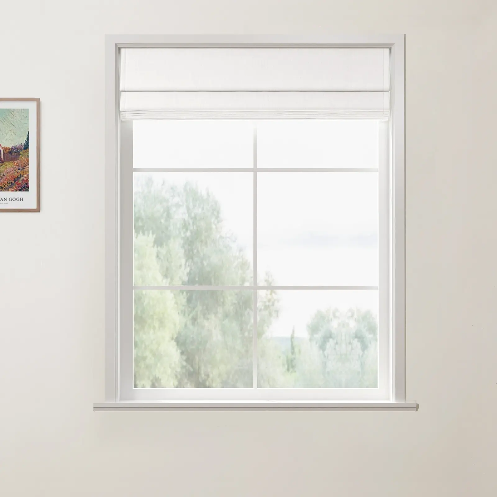 Patti Linen Deco Fold Roman Shade Cordless - Image 9
