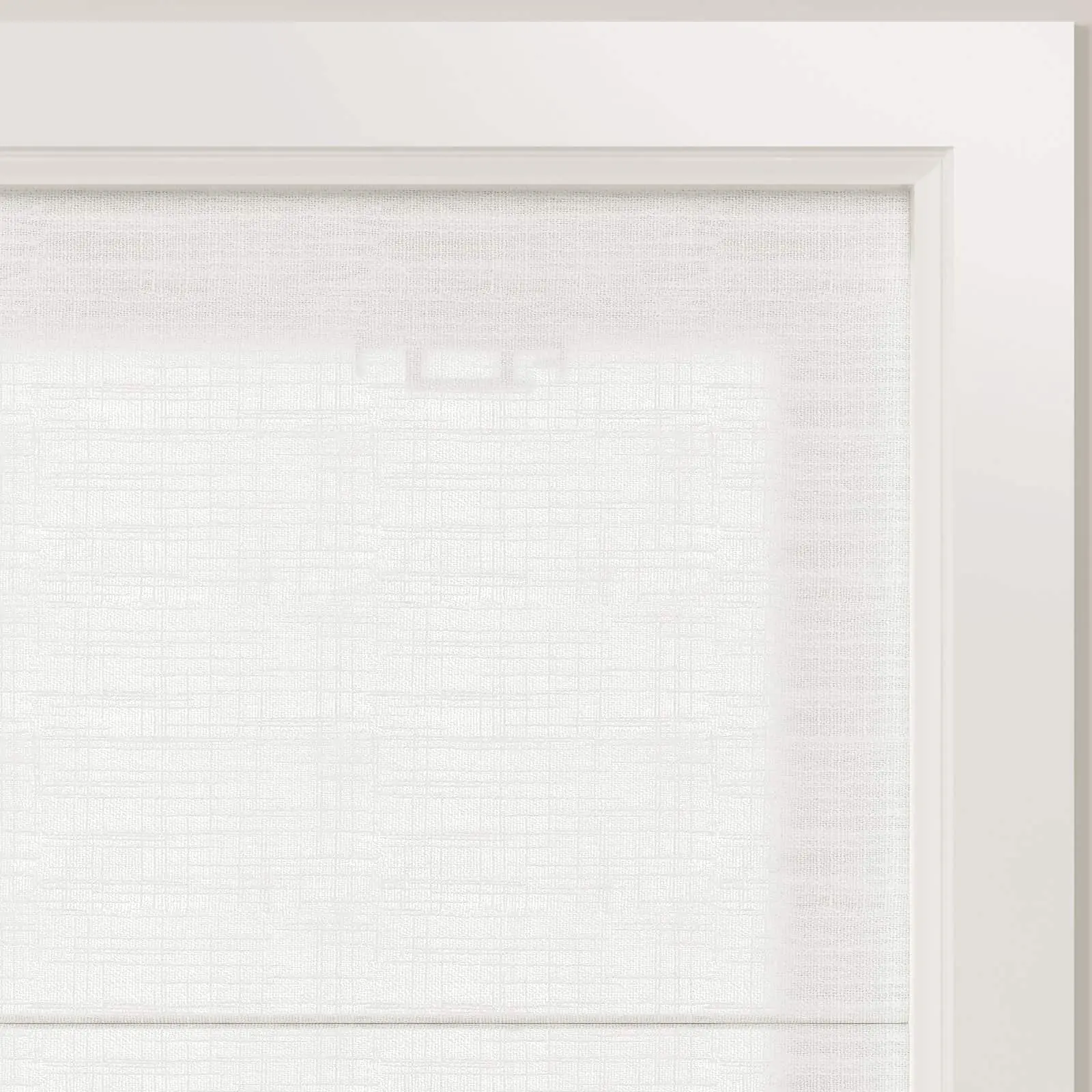 TWOPAGES Patti Linen Flat Fold Roman Shade Cordless - Image 4