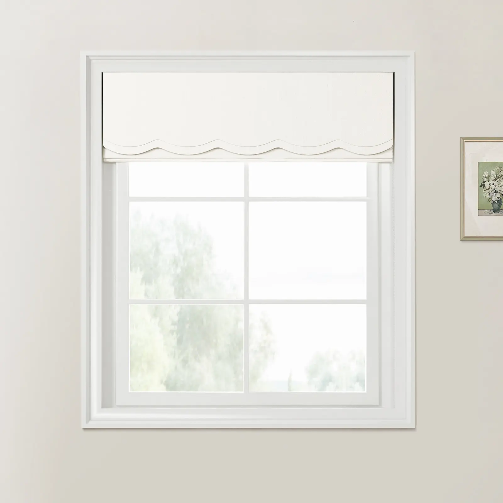 Patti Linen Valanced Day Night Roman Shade Cord Lift - Image 10