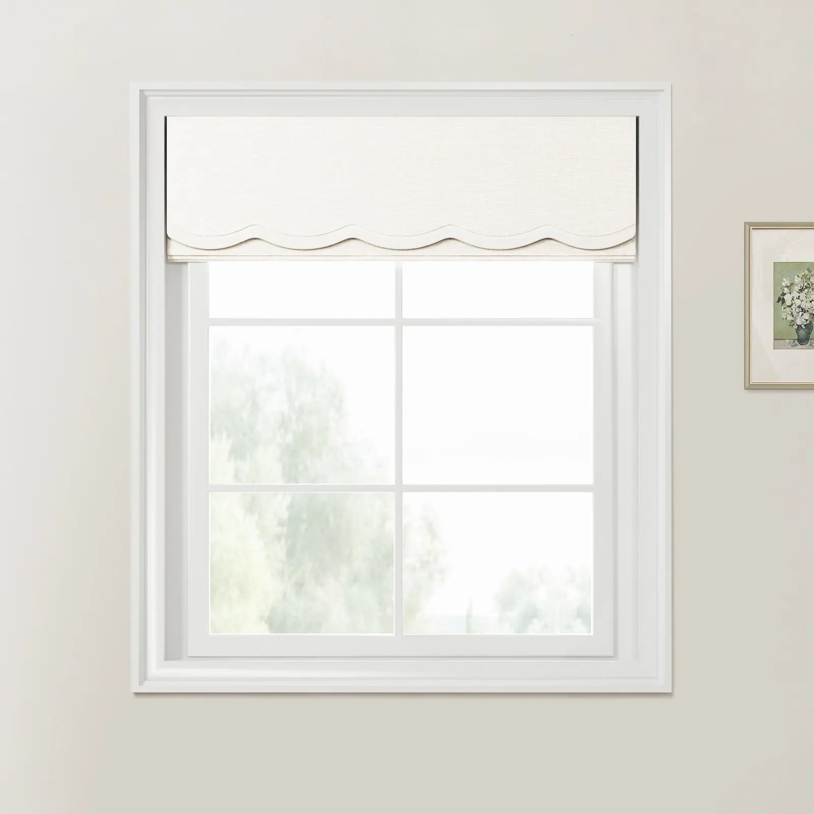 Patti Linen Valanced Day Night Roman Shade Cord Lift - Image 12
