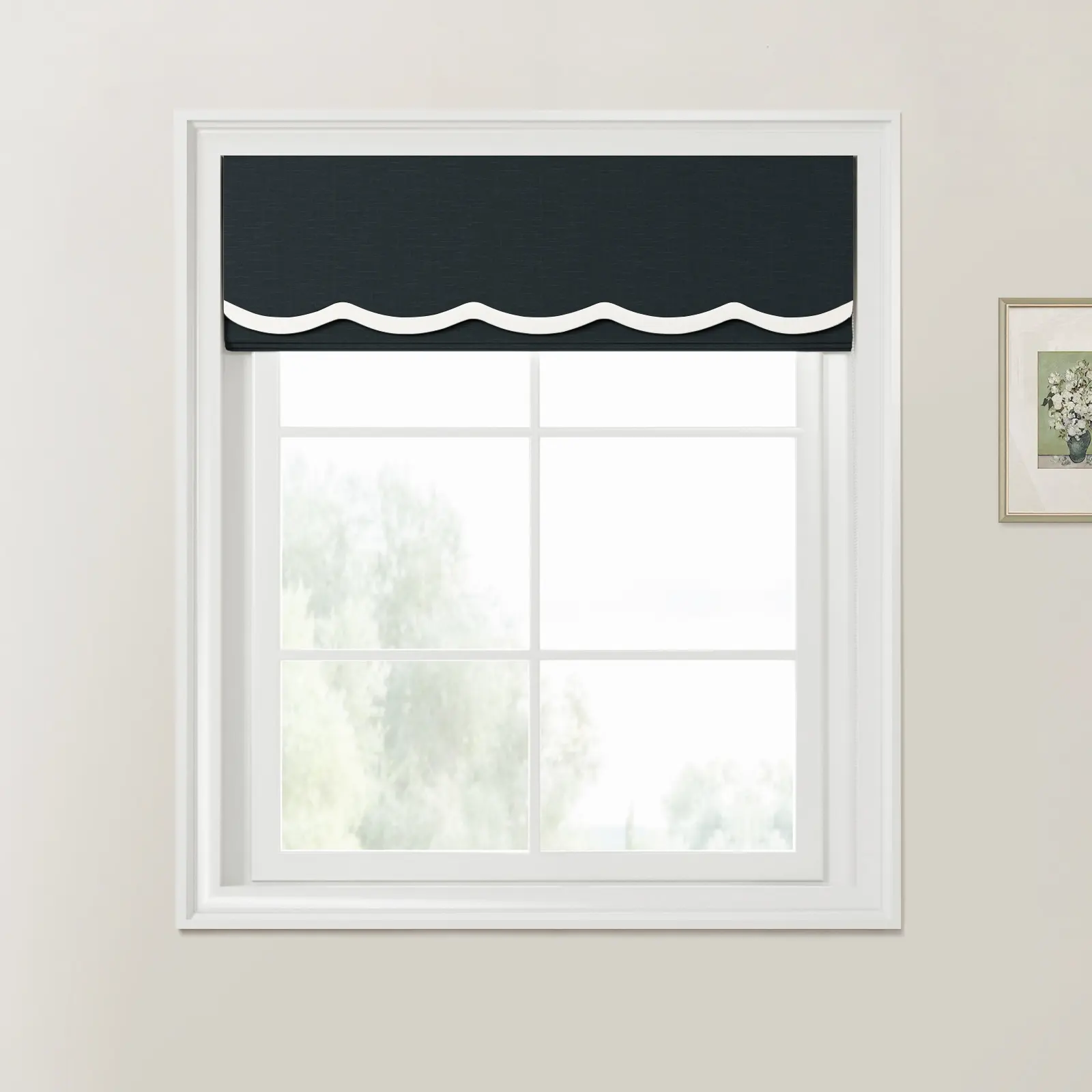 Patti Linen Valanced Day Night Roman Shade Cord Lift - Image 30