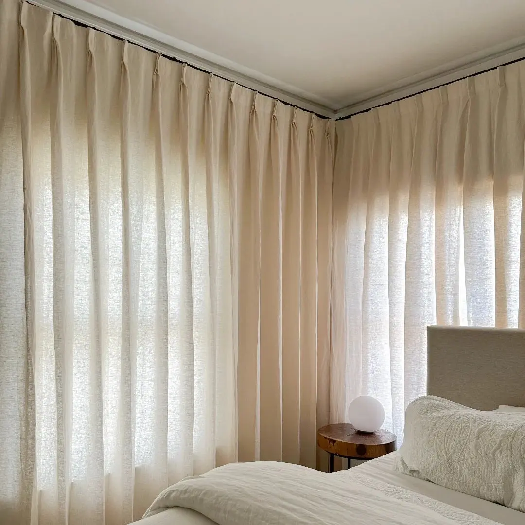 TWOPAGES Patti™  Premium Belgian Linen Curtain Pleated - Image 14