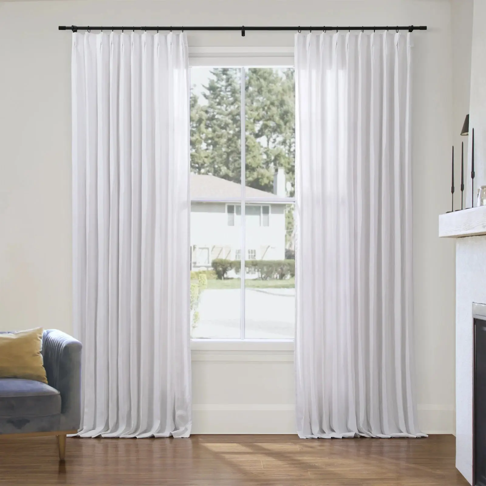 TWOPAGES Patti™  Premium Belgian Linen Curtain Pleated - Image 23