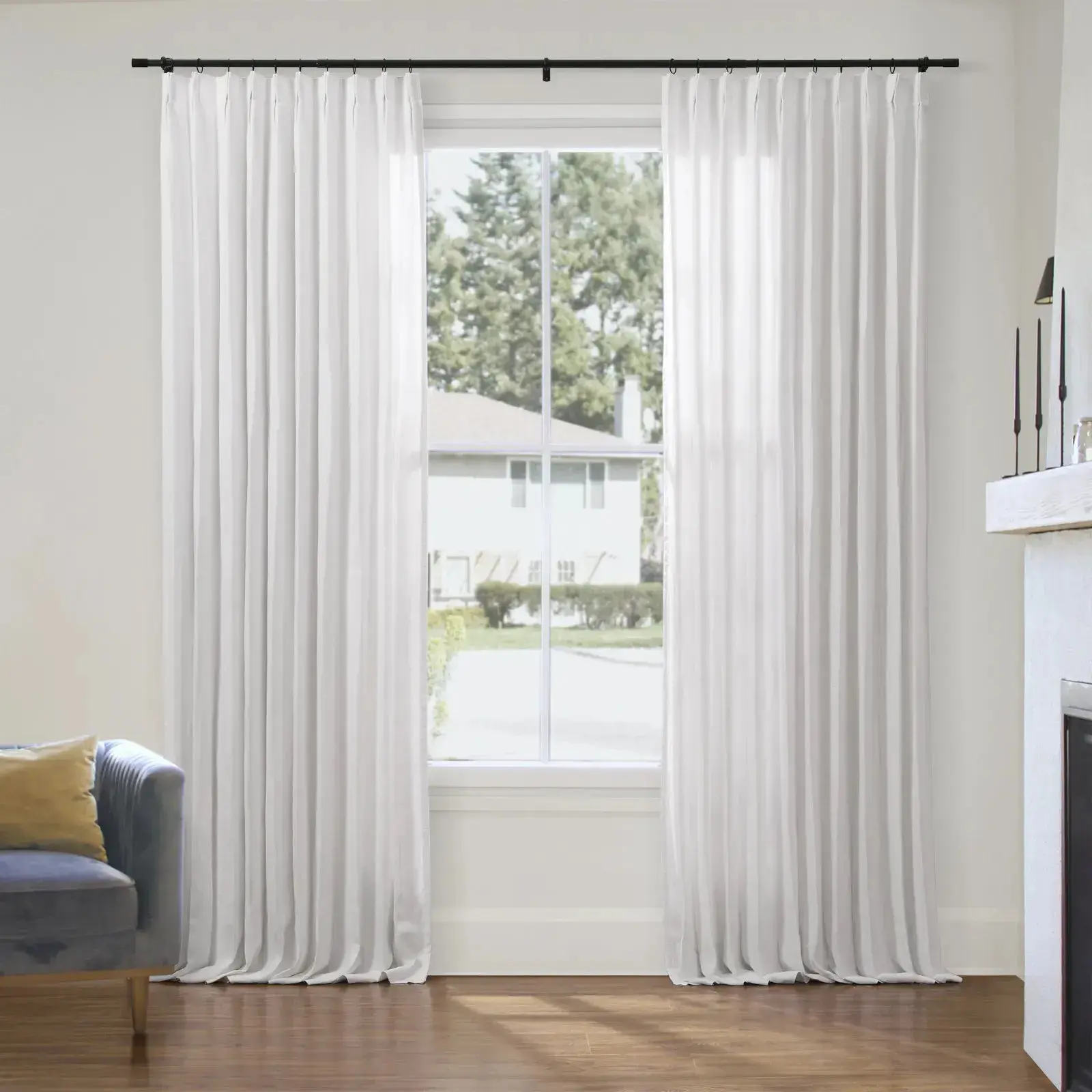 TWOPAGES Patti™  Premium Belgian Linen Curtain Pleated - Image 25
