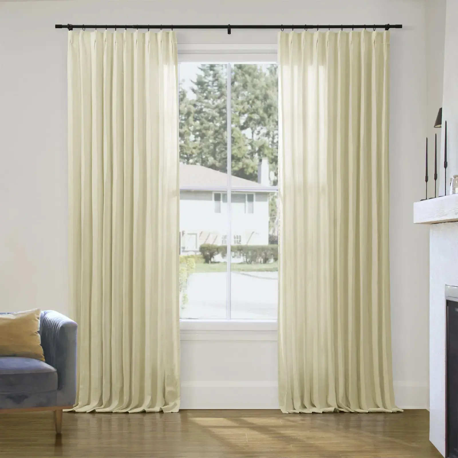 TWOPAGES Patti™  Premium Belgian Linen Curtain Pleated - Image 26